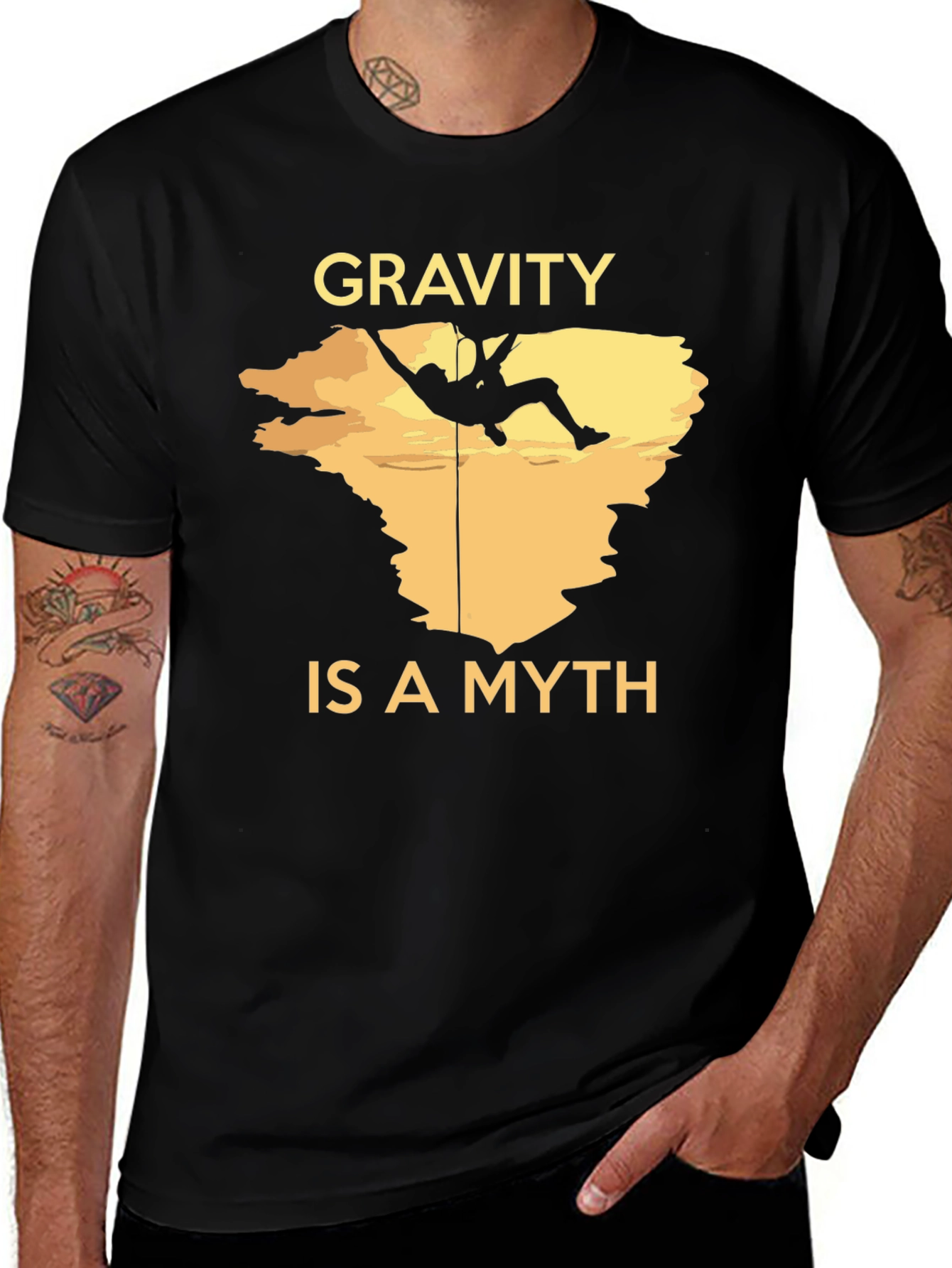 Variant 18 of Gravity is a Myth Climbing T-Shirt
