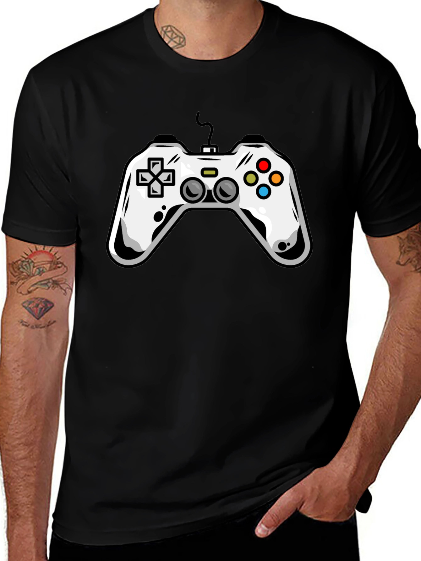 Variant 2 of Gamer Controller Graphic Tee - Black