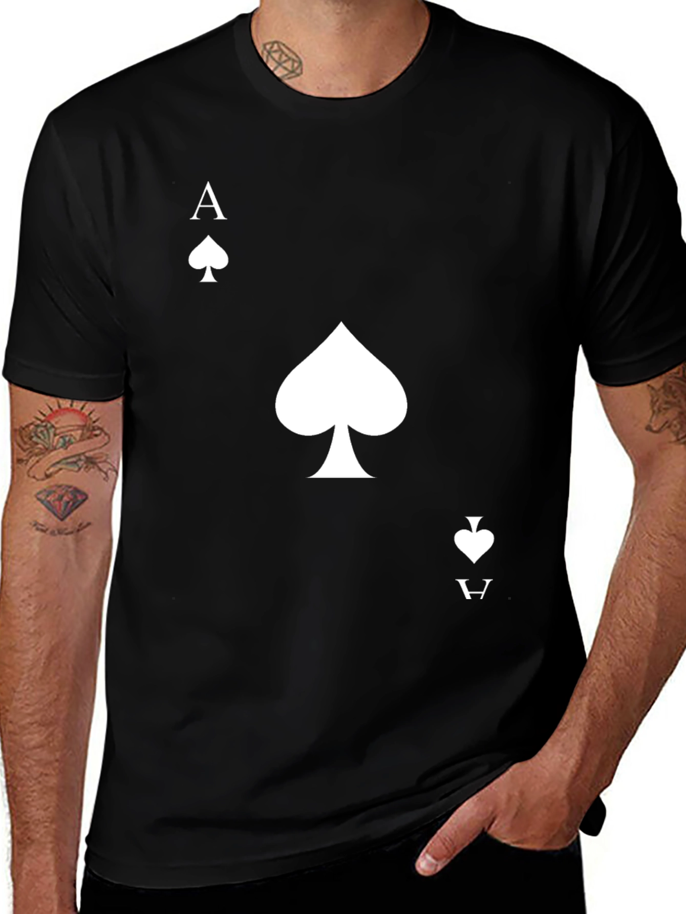 Ace of Spades Graphic T-Shirt - Black