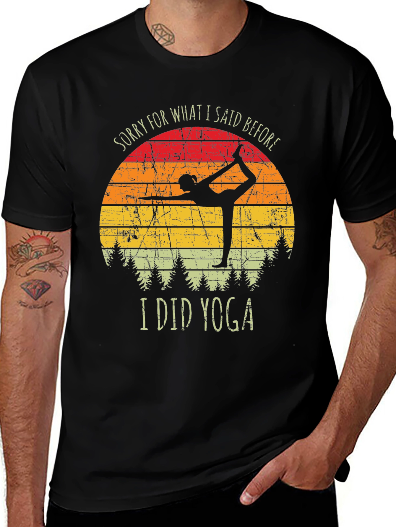 Variant 27 of Funny Yoga T-Shirt - Sorry For What I Said