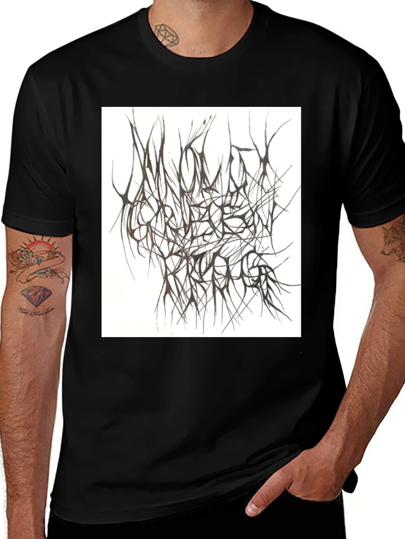Variant 26 of Abstract Black Graphic Tee