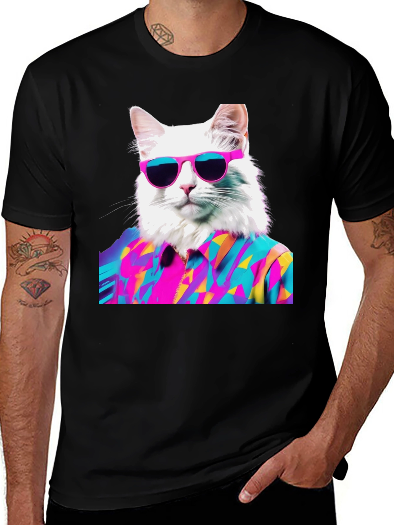 Variant 3 of Cool Cat T-Shirt - 80's Style