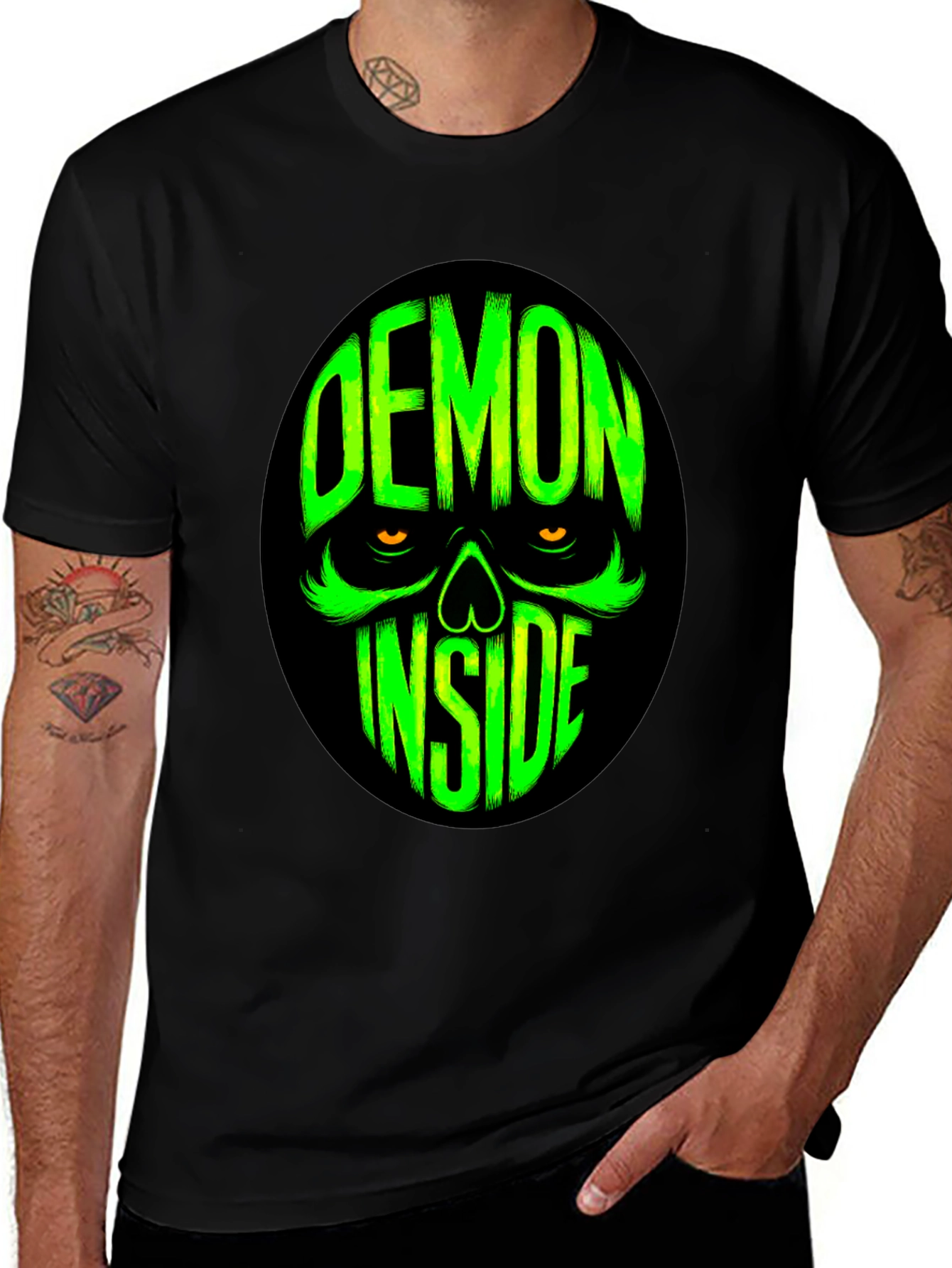 Variant 14 of Demon Inside Graphic Tee - Black