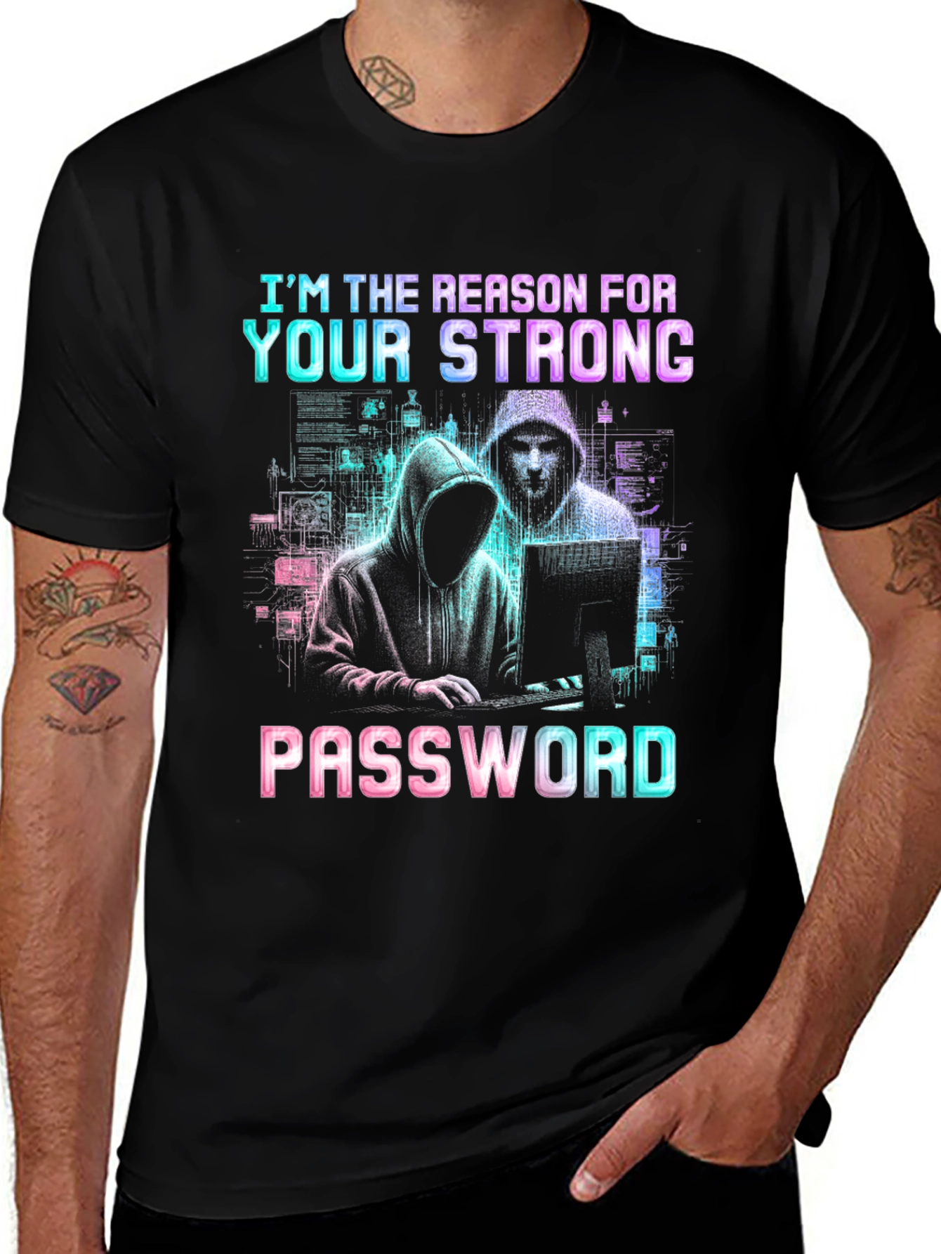 Hacker Password Graphic T-Shirt - Secure Your Online Presence