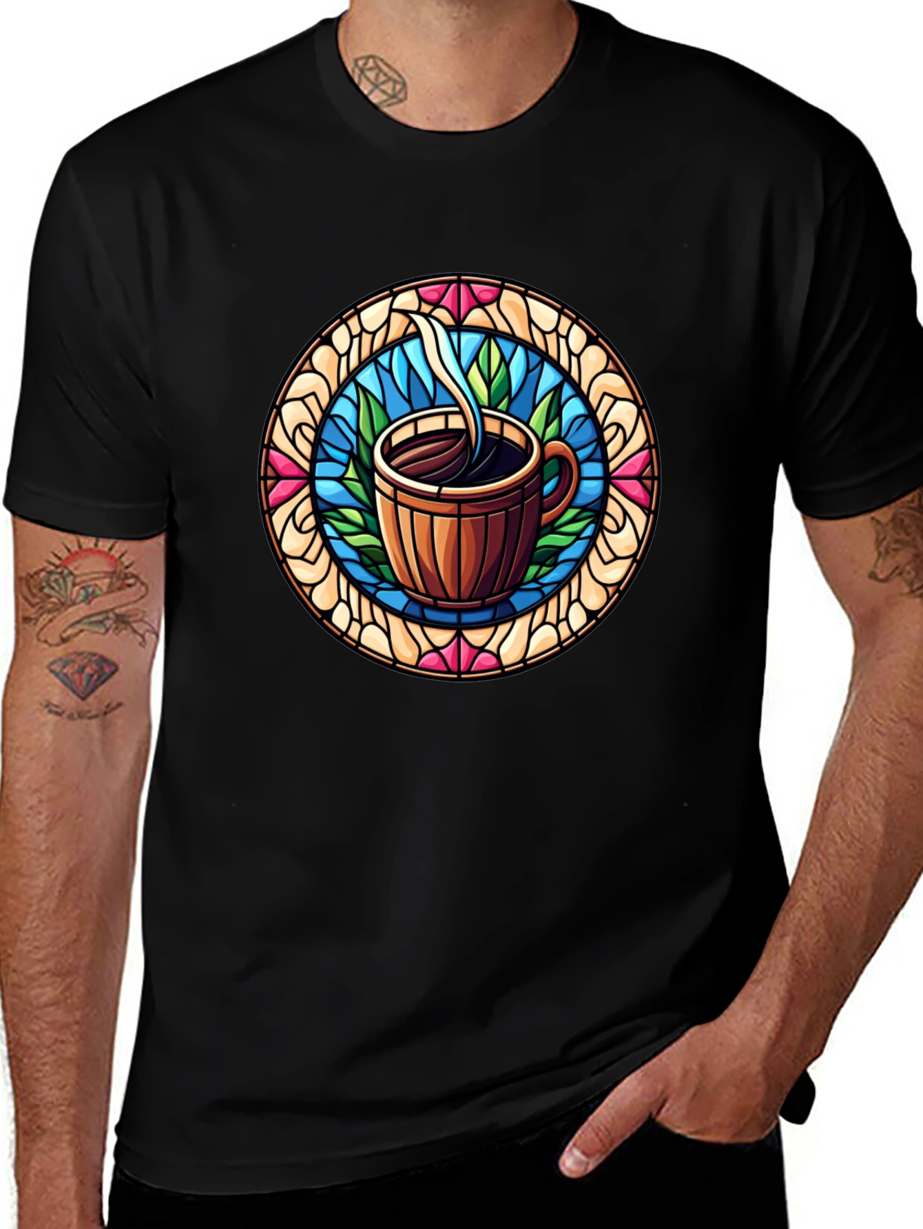 Variant 15 of Coffee Stained Glass Style Tee