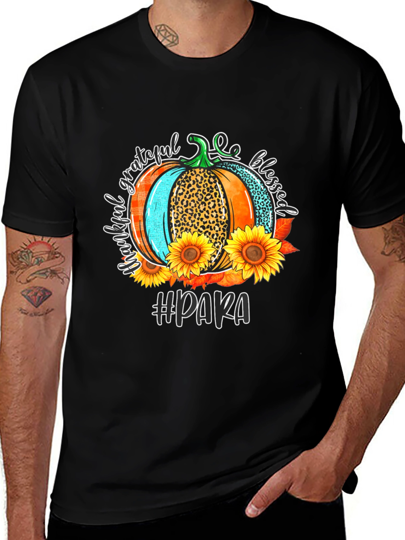 Variant 7 of Thankful Blessed Pumpkin Unisex T-Shirt