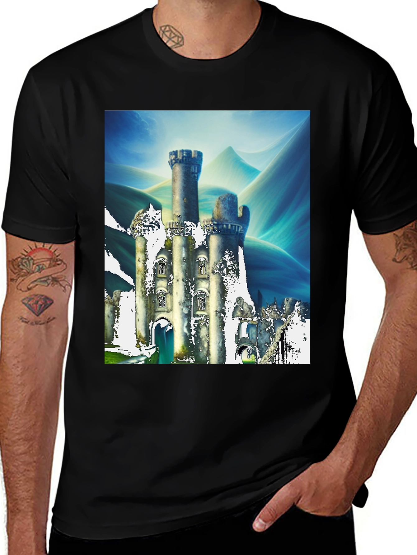 Variant 19 of Castle Graphic Tee - Fantasy Style