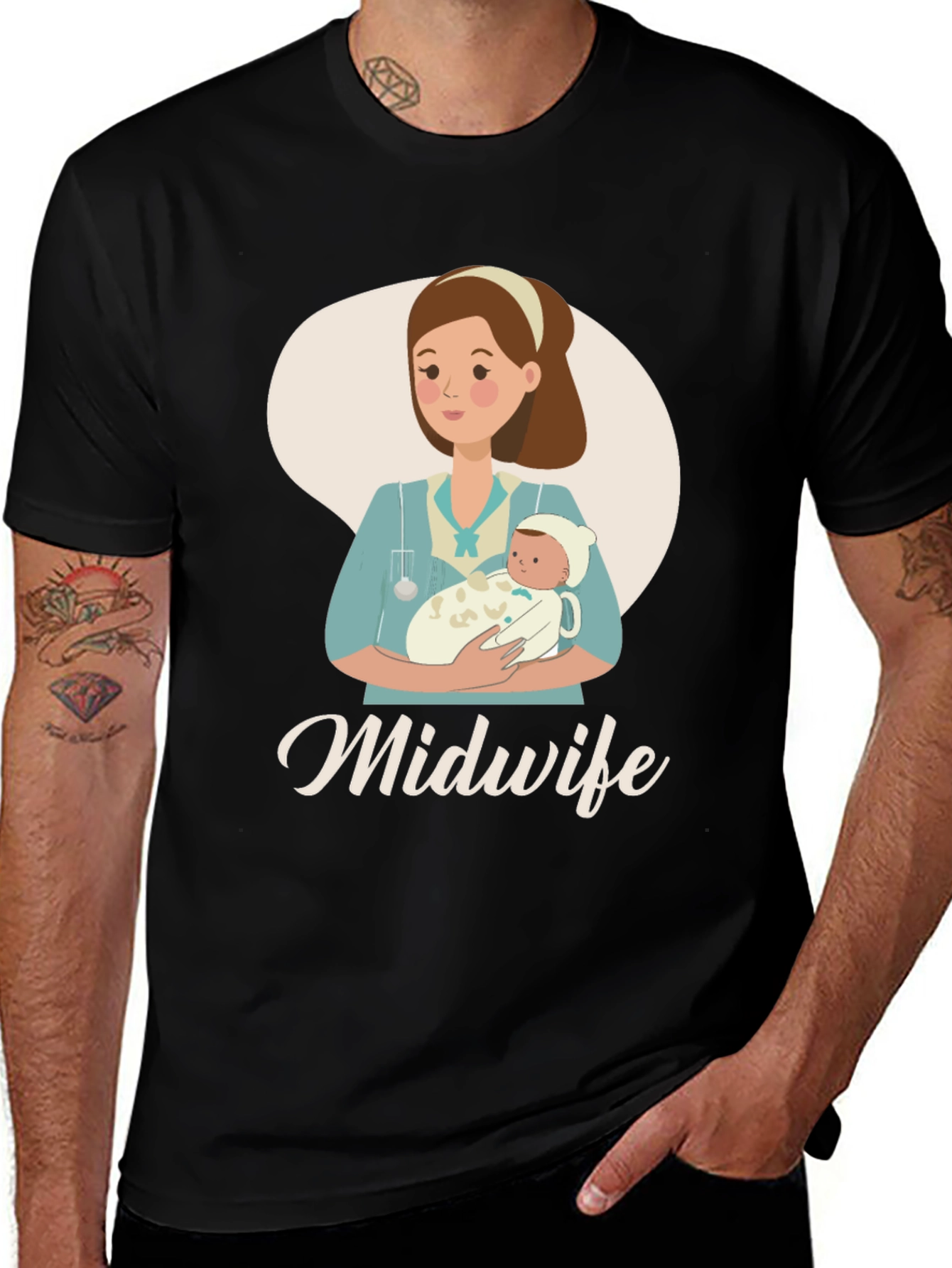 Midwife Graphic T-Shirt - Gift for Healthcare Providers