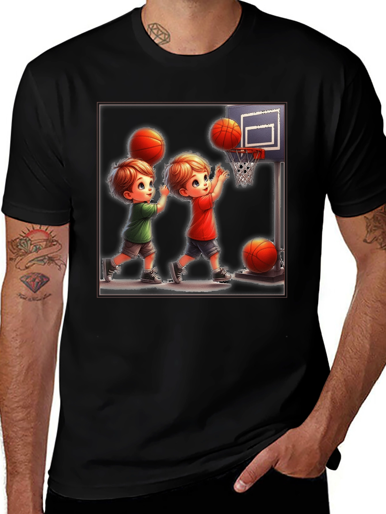 Variant 24 of Basketball Kids Graphic T-Shirt