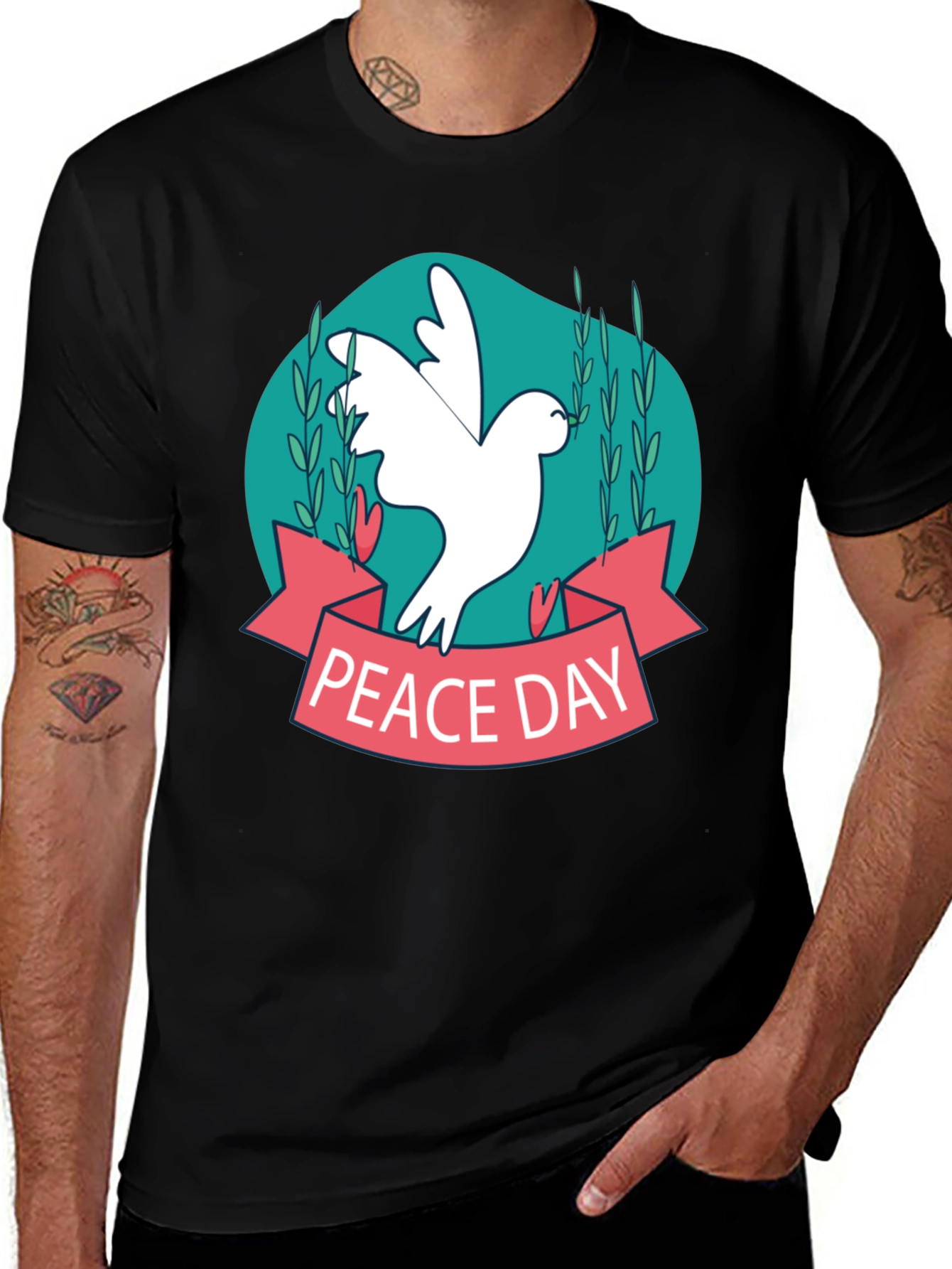 Peace Day Dove Graphic T-Shirt