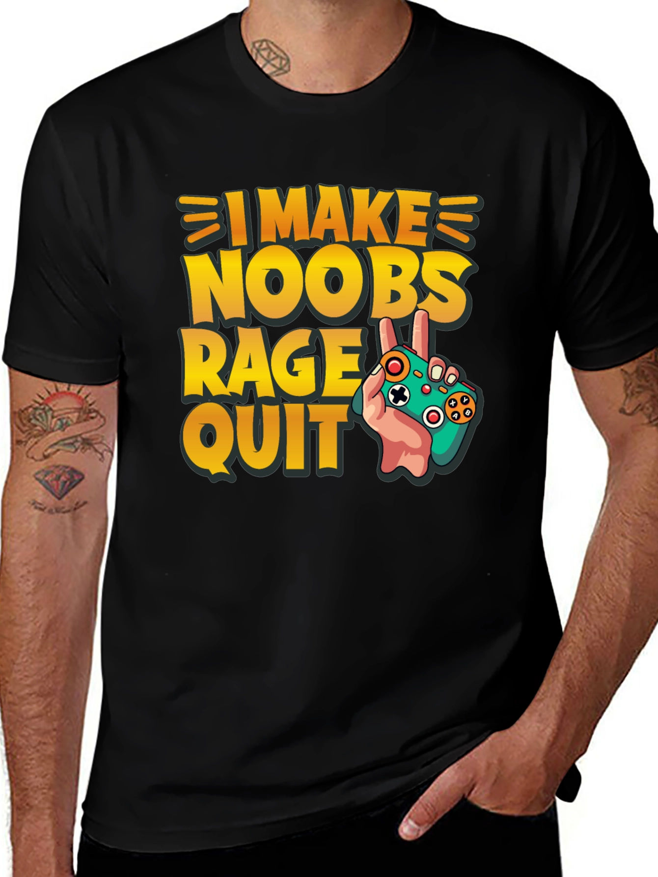 Variant 7 of Gamer T-Shirt - I Make Noobs Rage Quit Funny Tee
