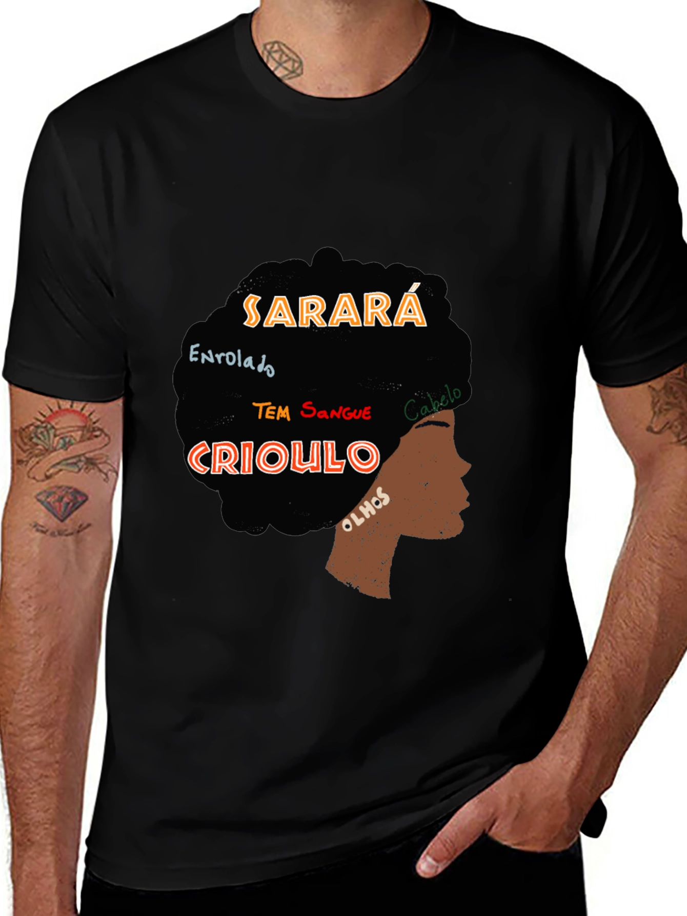 Variant 2 of Sarara Crioulo Graphic Tee - Afro-Inspired Style