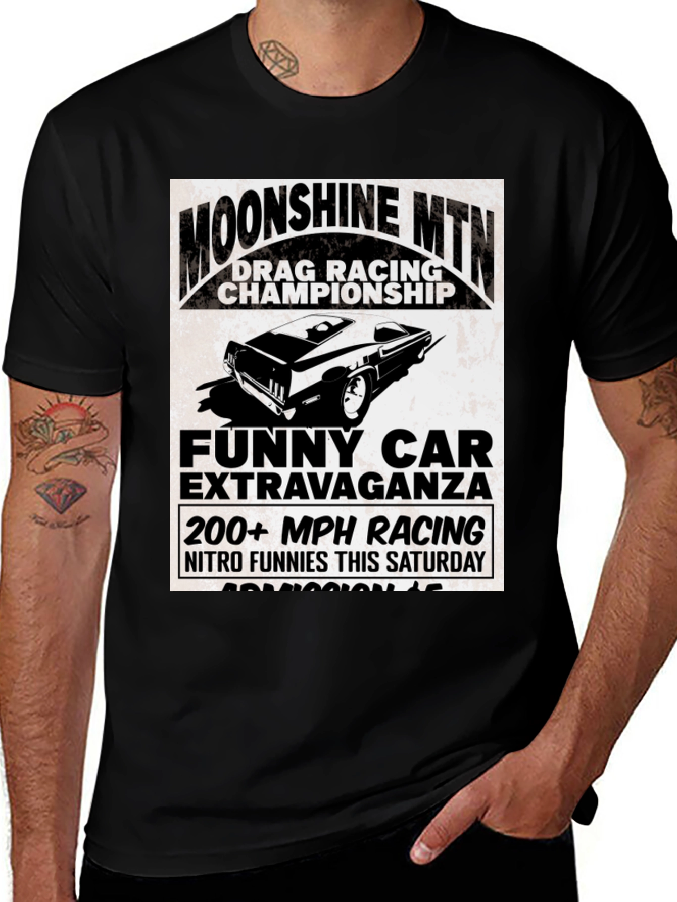 Variant 7 of Moonshine MTN Drag Racing T-Shirt