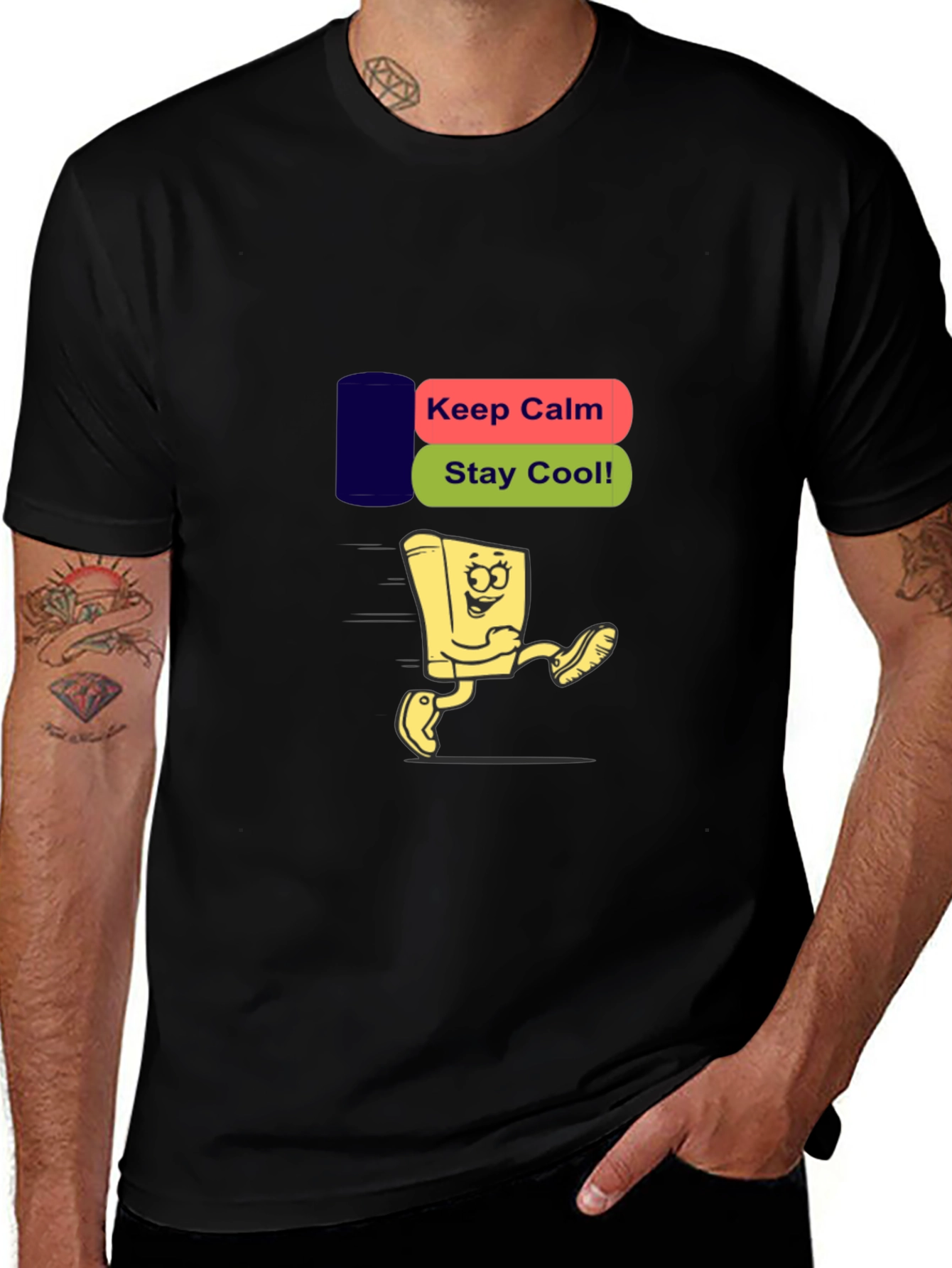 Variant 8 of Keep Calm Stay Cool Black T-Shirt