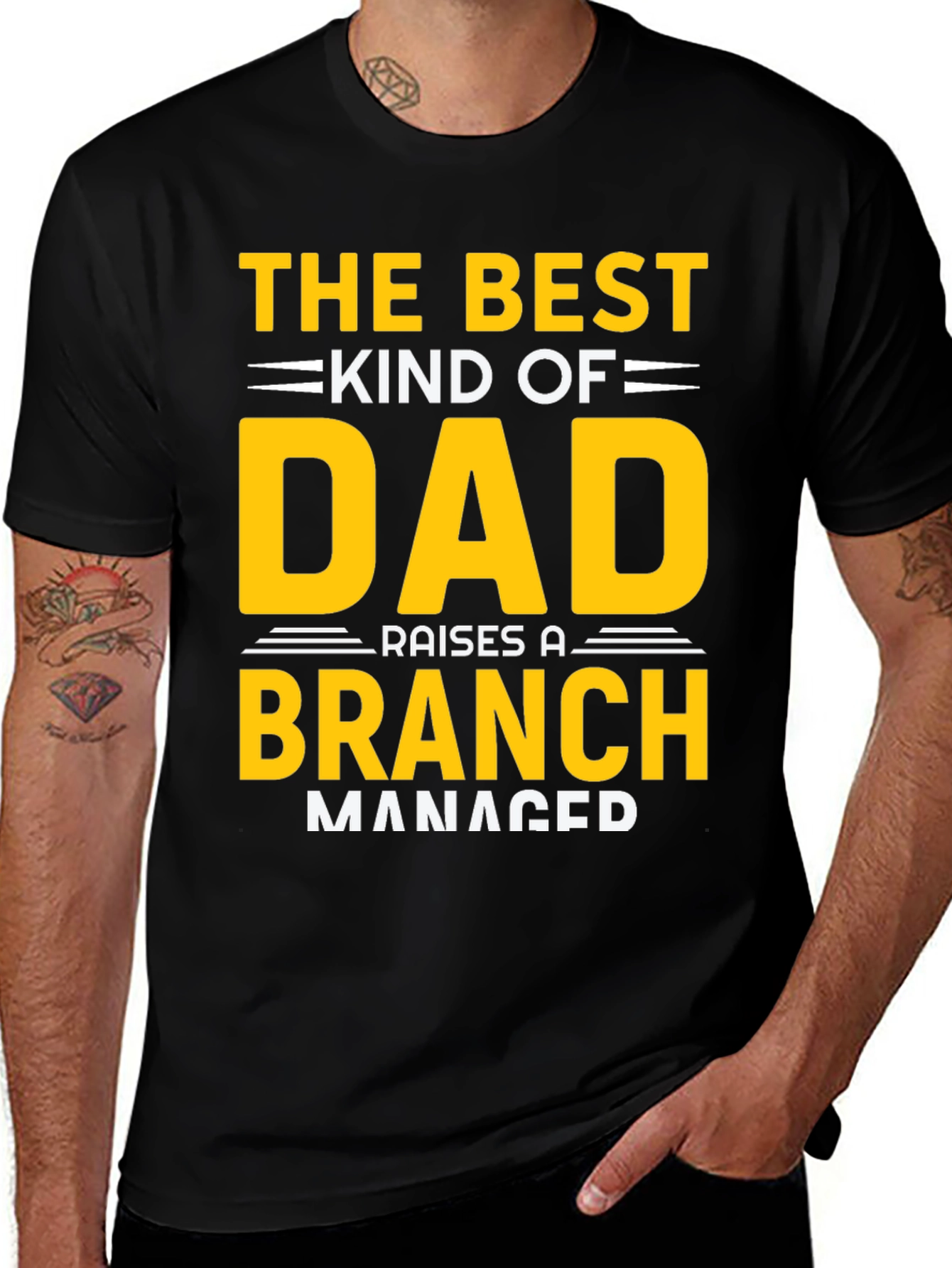Variant 12 of Best Dad Branch Manager T-Shirt - Funny Father's Day Gift