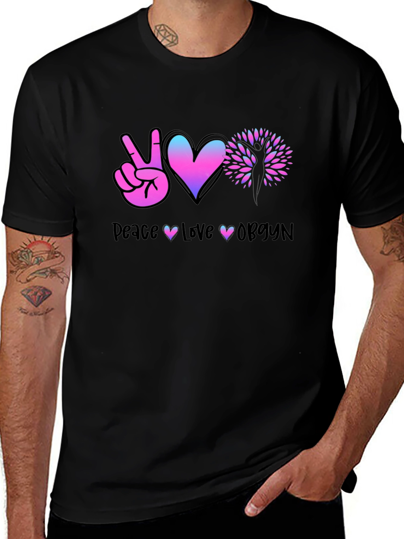 Peace Love OBGYN Graphic T-Shirt