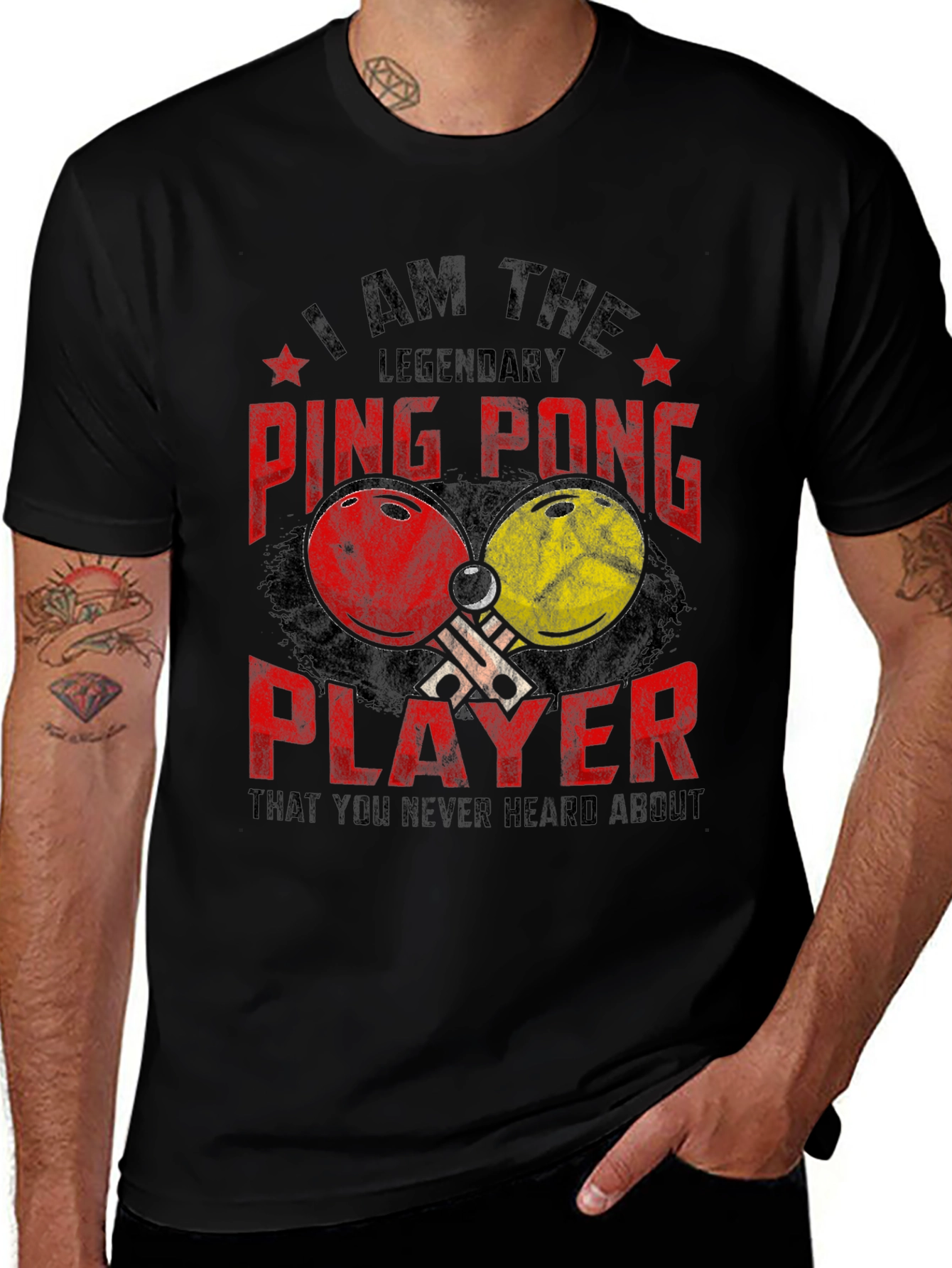 Variant 16 of Ping Pong Player Graphic Tee