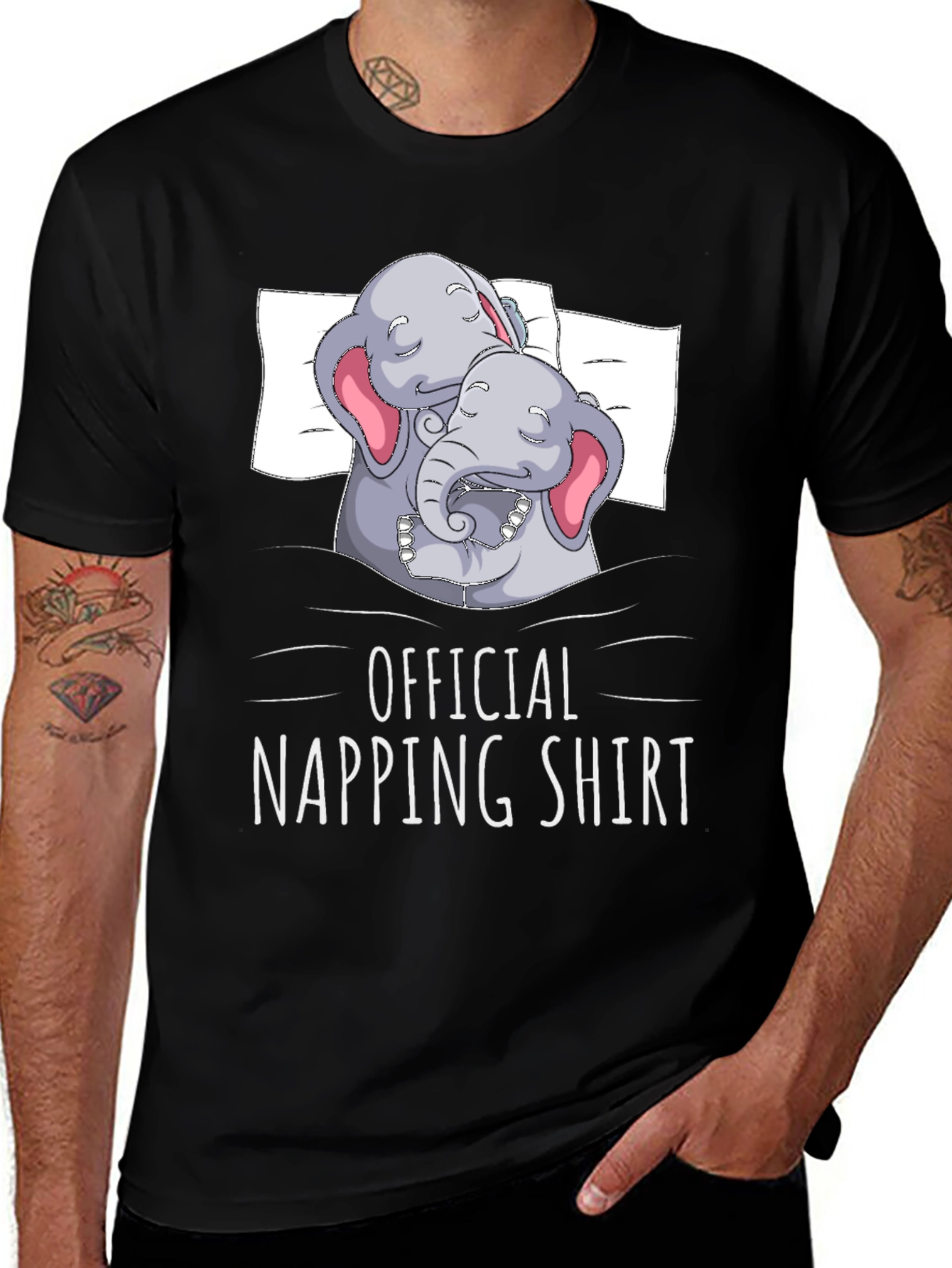 Variant 19 of Official Napping Shirt - Elephant Graphic Tee