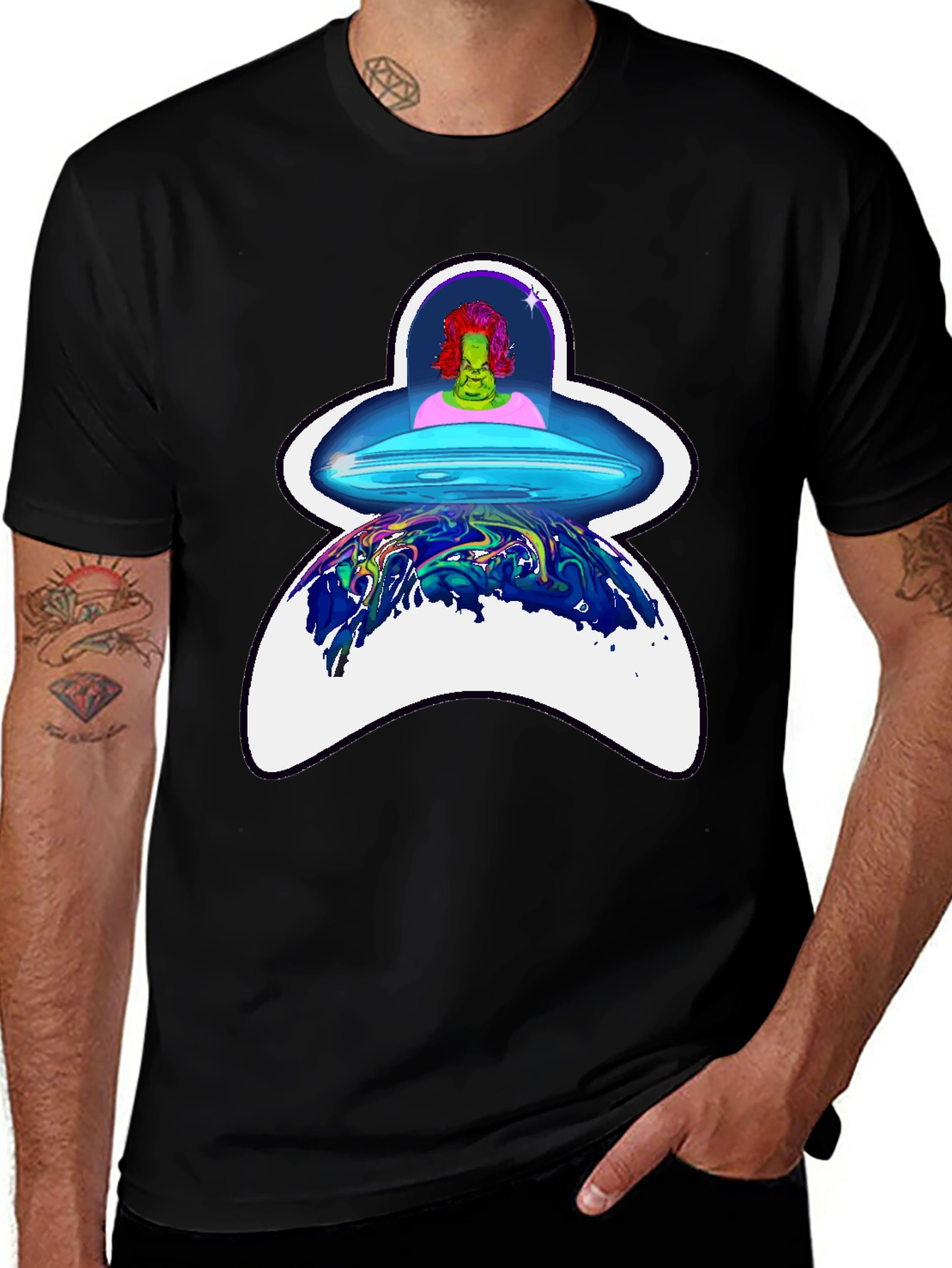Variant 12 of UFO Grinch T-Shirt: Cosmic Christmas Apparel