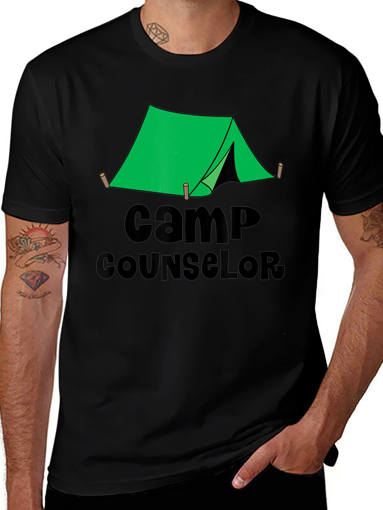 Variant 6 of Camp Counselor Graphic T-Shirt - Camping Tee