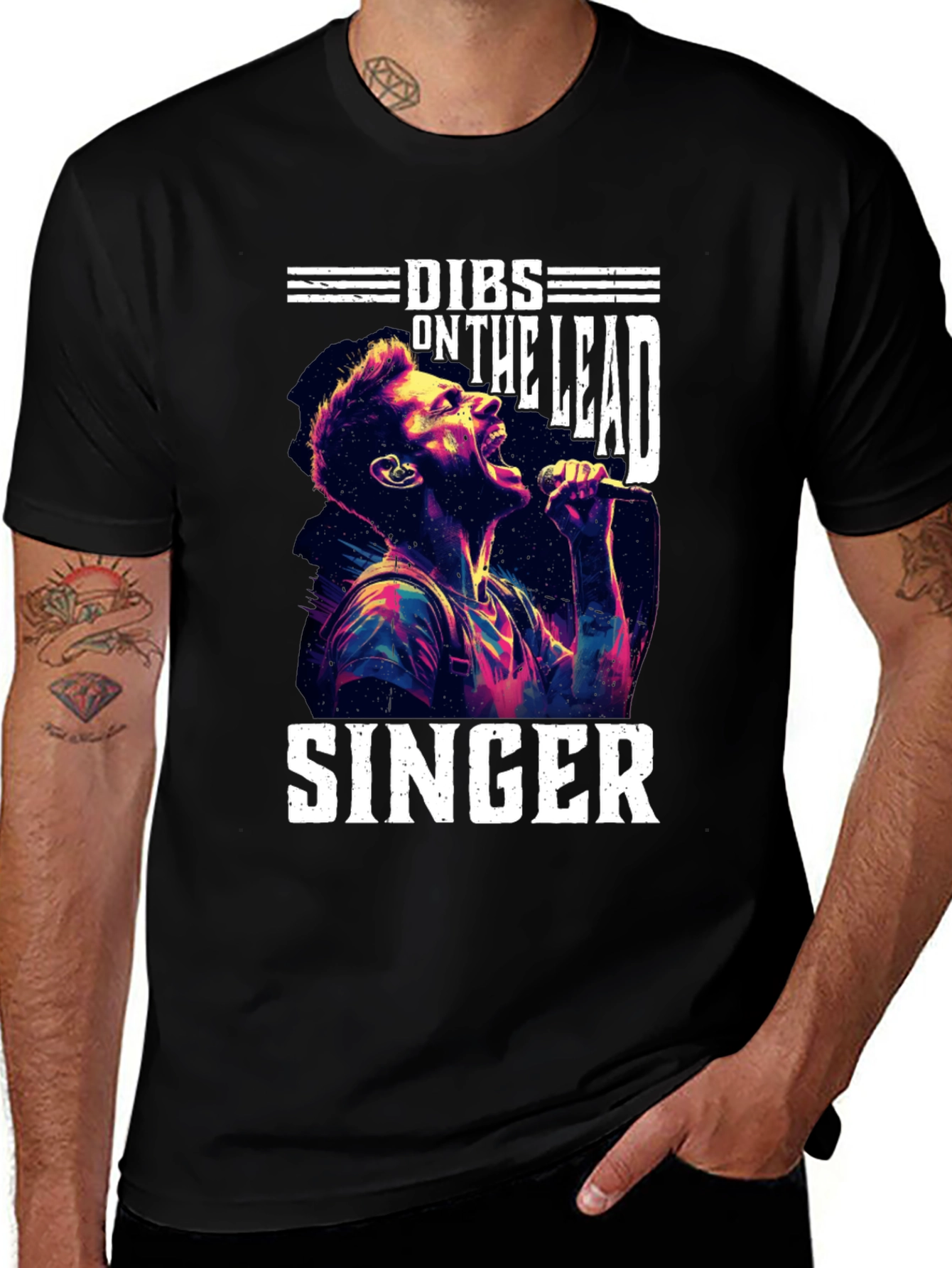 Variant 2 of Dibs on the Lead Singer Black T-Shirt