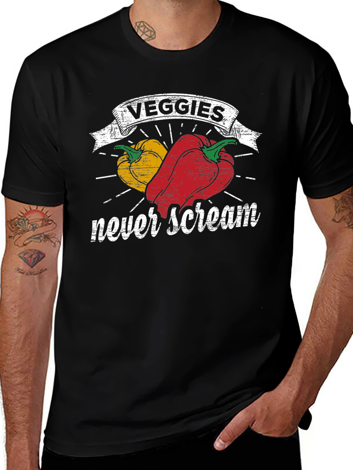 Variant 2 of Veggies Never Scream Graphic T-Shirt