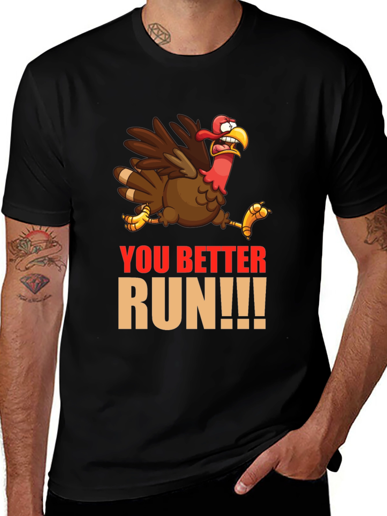 Variant 11 of Funny Thanksgiving Turkey Run T-Shirt