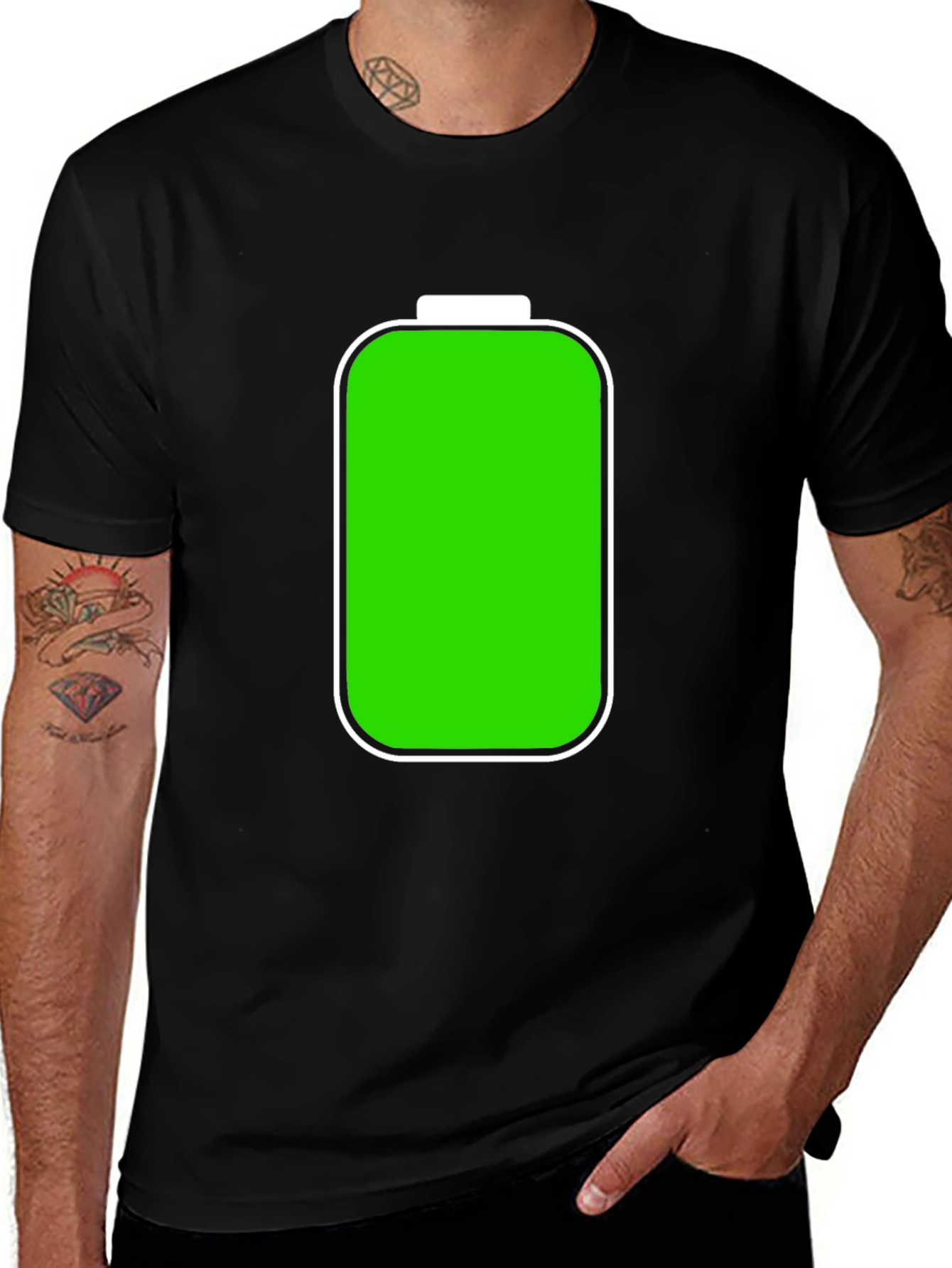 Variant 23 of Full Battery Graphic Tee - Recharge Your Style