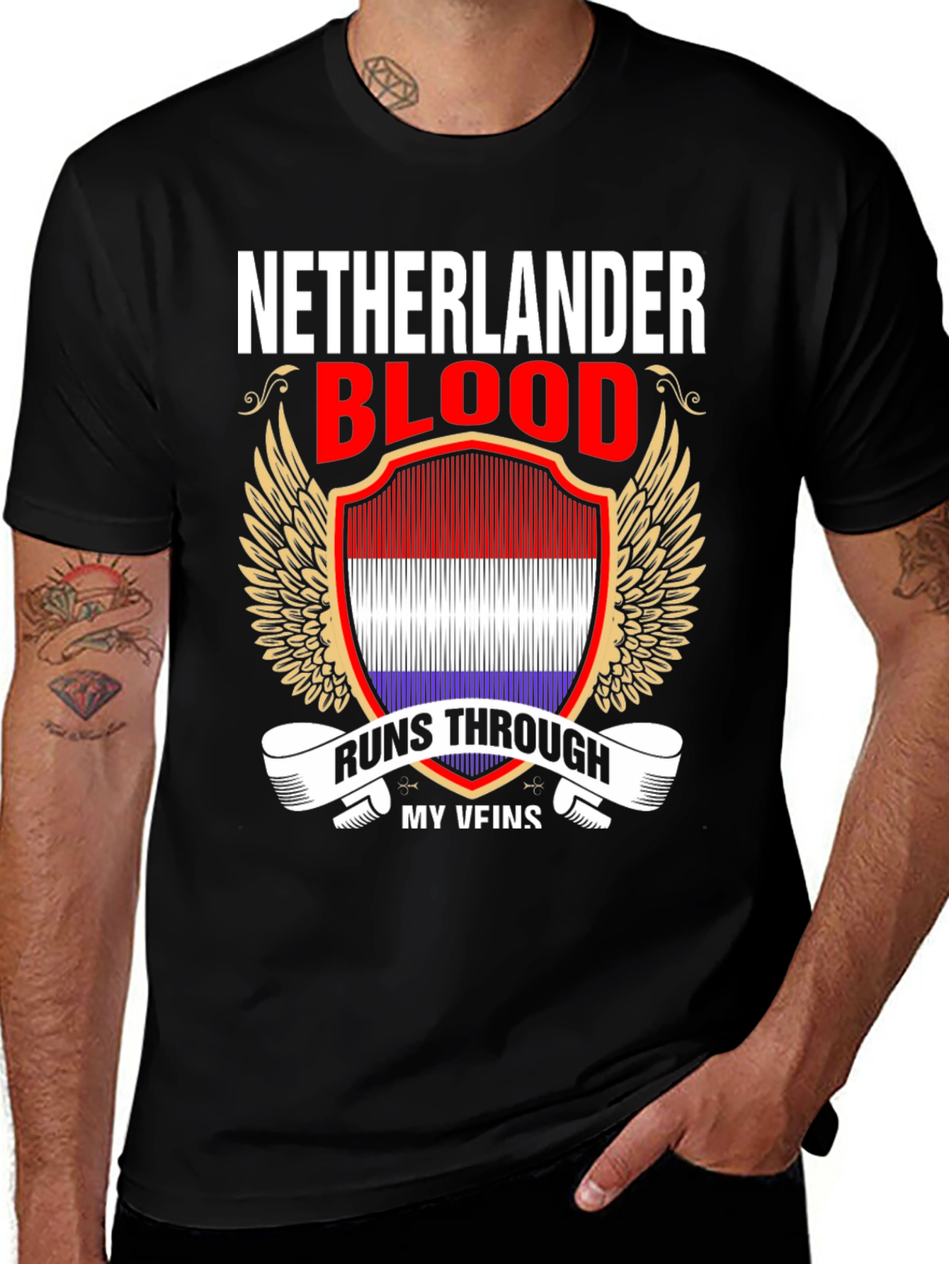 Netherlander Blood Runs Through My Veins T-Shirt