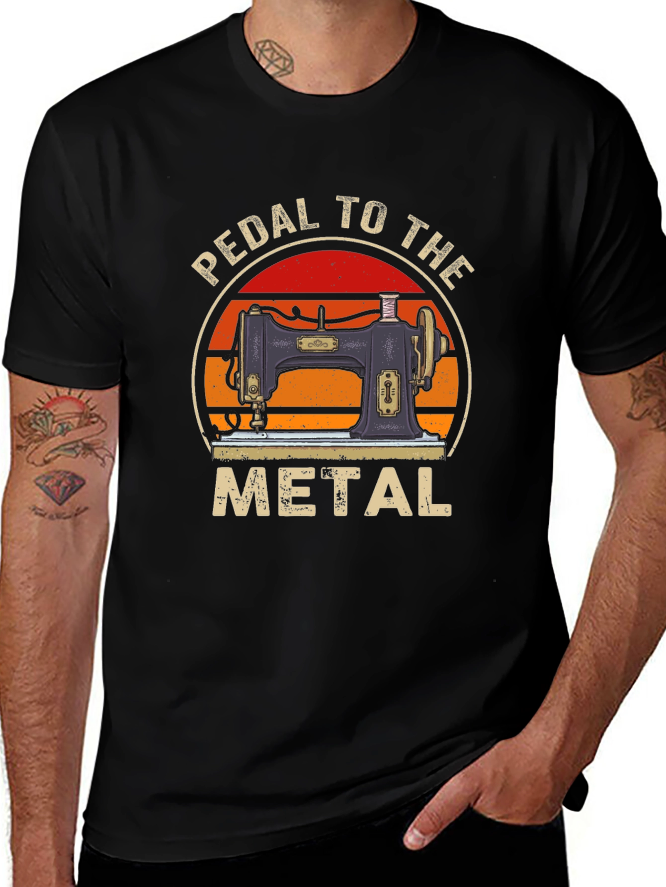 Variant 3 of Pedal to the Metal Sewing Machine T-Shirt