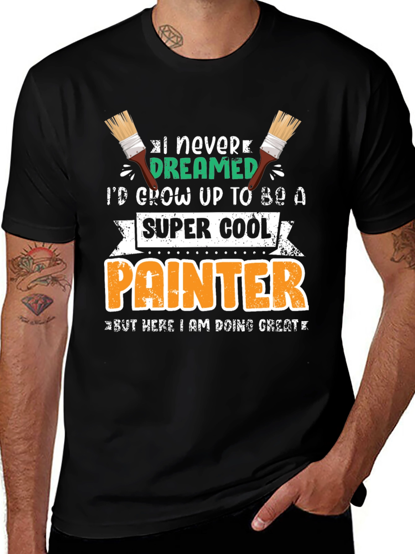 Variant 15 of Super Cool Painter Graphic T-Shirt