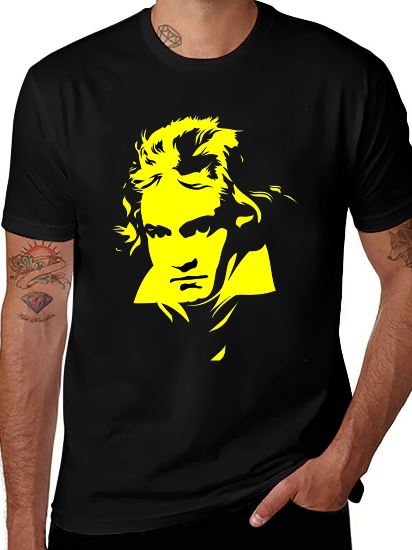 Beethoven Graphic Tee - Black Stylish T-Shirt