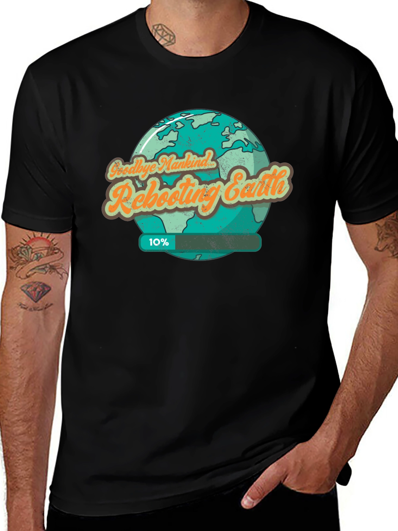 Variant 2 of Rebooting Earth Graphic T-Shirt - Goodbye Mankind