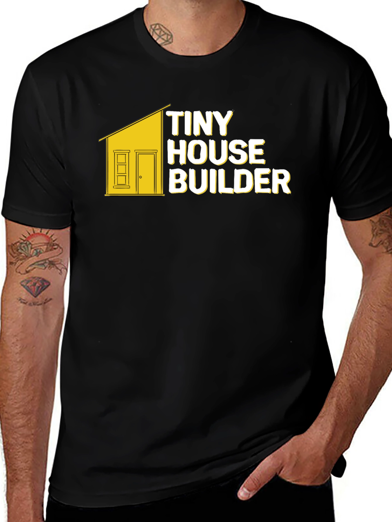 Variant 30 of Tiny House Builder T-Shirt - Black