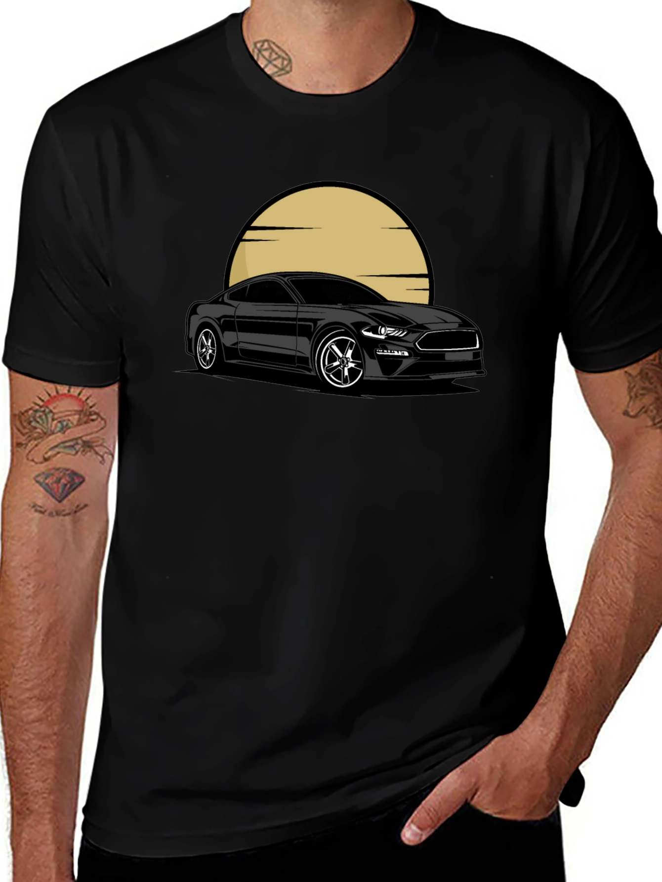 Variant 21 of Black Mustang Graphic Tee