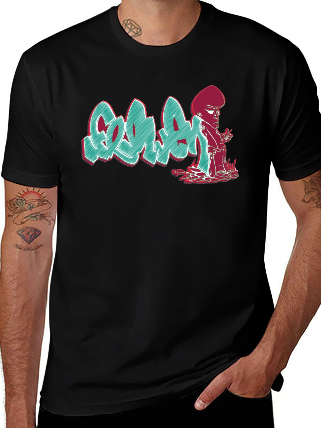 Variant 6 of Cool Graphic Tee - Bold Street Art Style