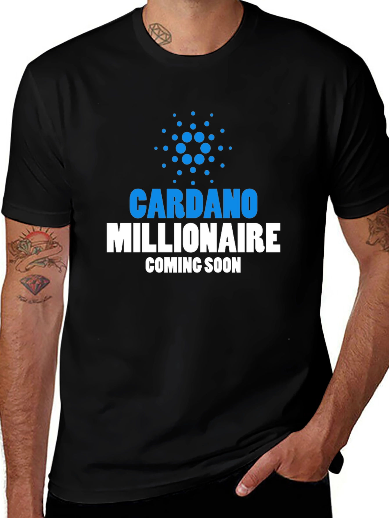 Cardano Millionaire Black T-Shirt - Crypto HODL
