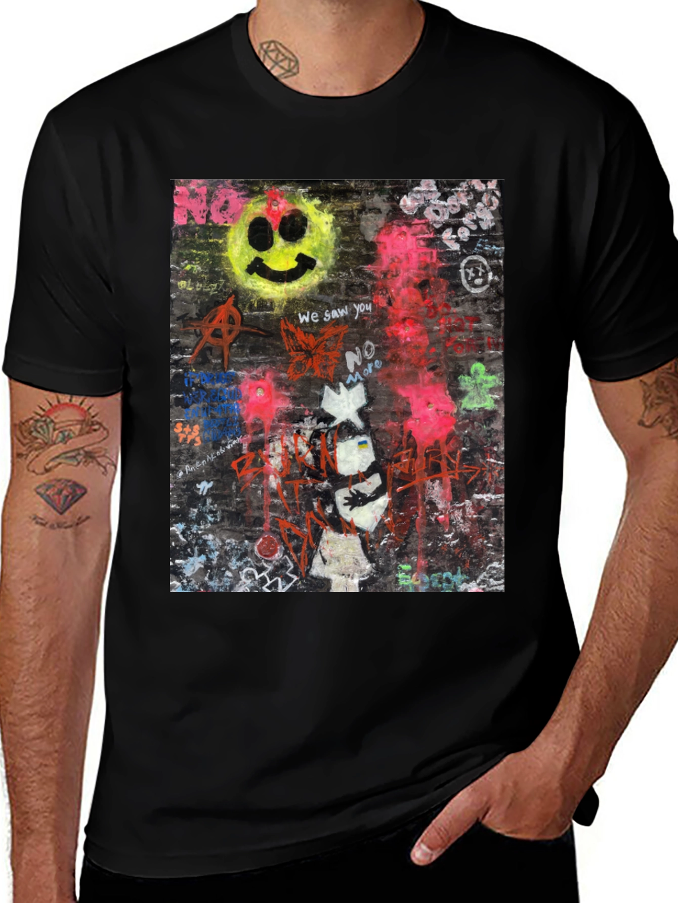 Variant 23 of Graffiti Graphic Print Tee - Street Art Style