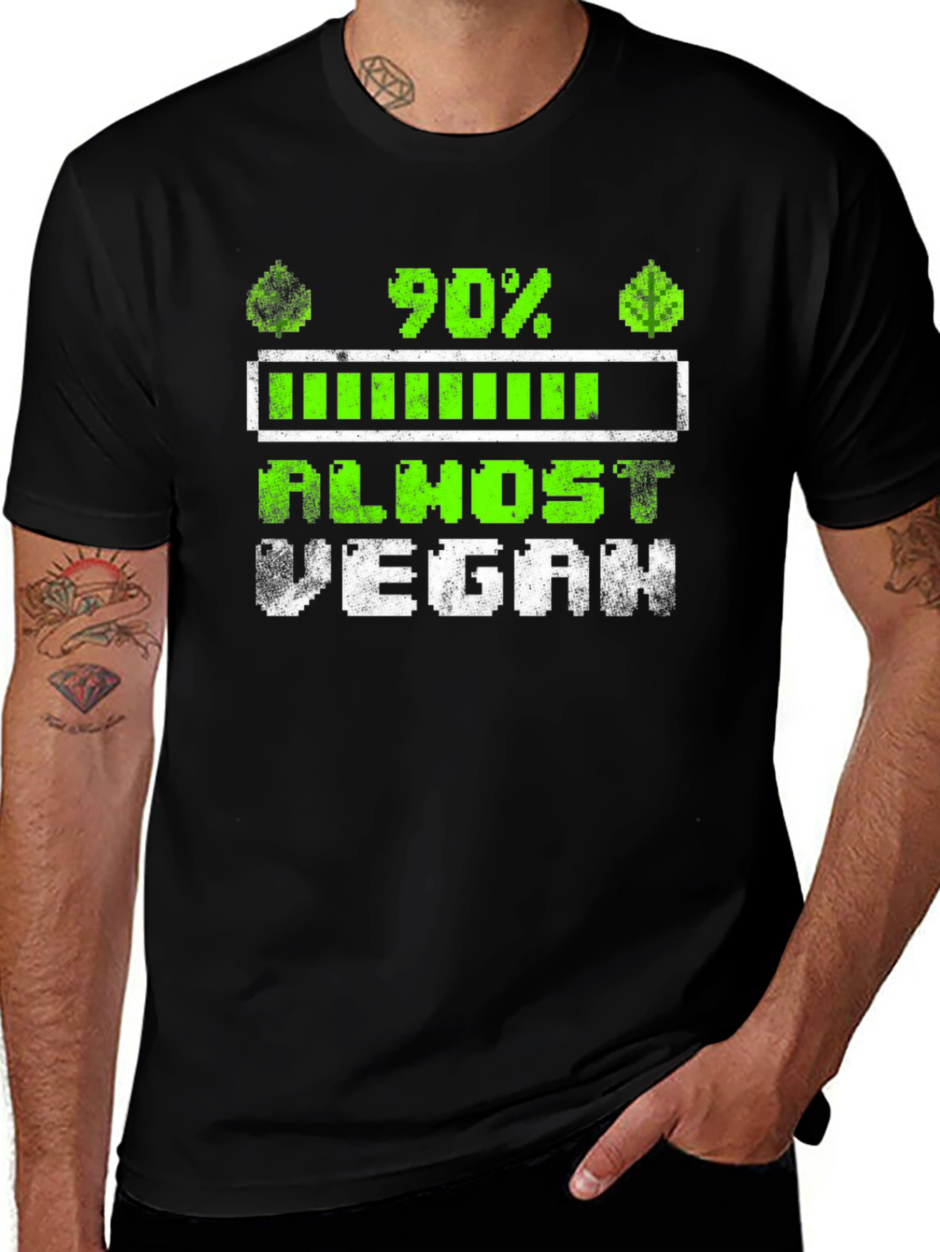 Almost Vegan Loading Funny T-Shirt