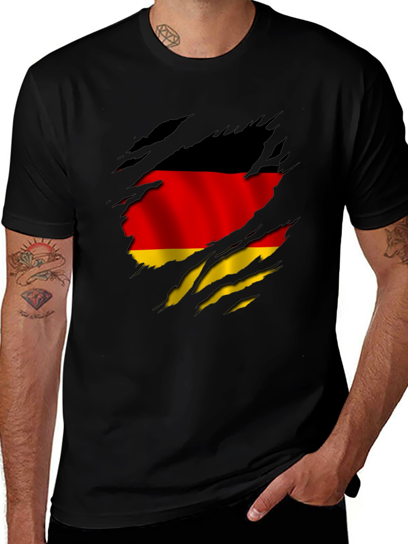 Variant 20 of Germany Flag Ripped T-Shirt - Patriotic German Pride Tee