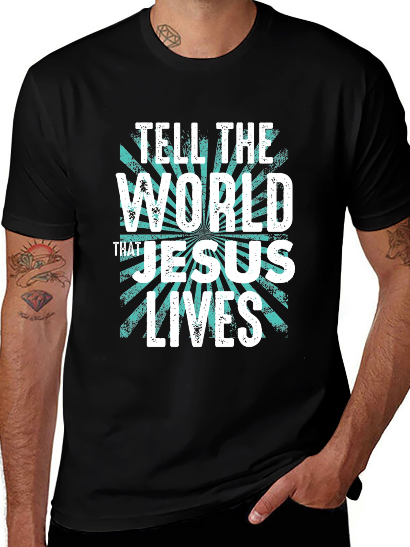 Variant 7 of Tell the World Jesus Lives Graphic T-Shirt