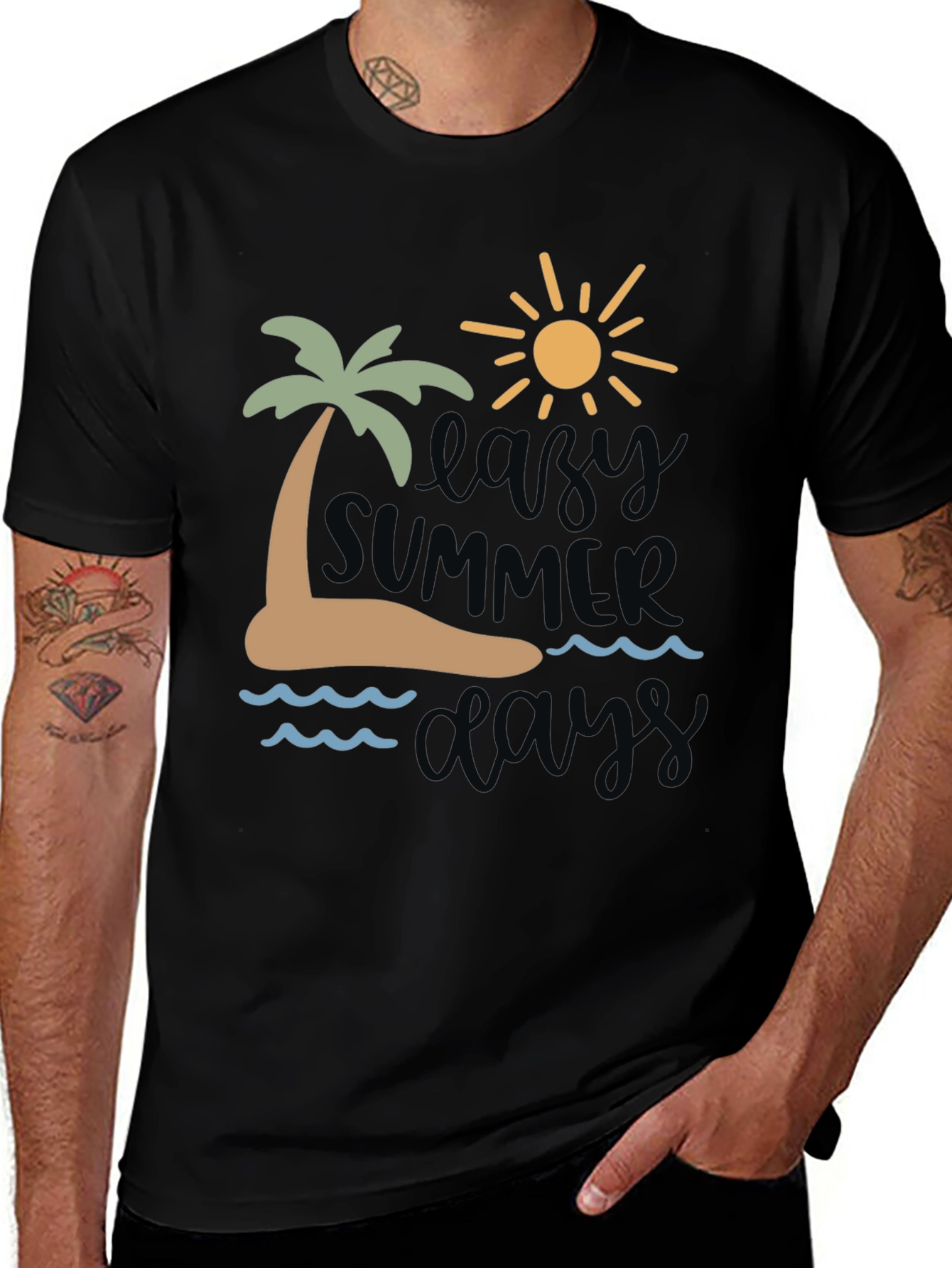 Variant 22 of Lazy Summer Day Graphic T-Shirt