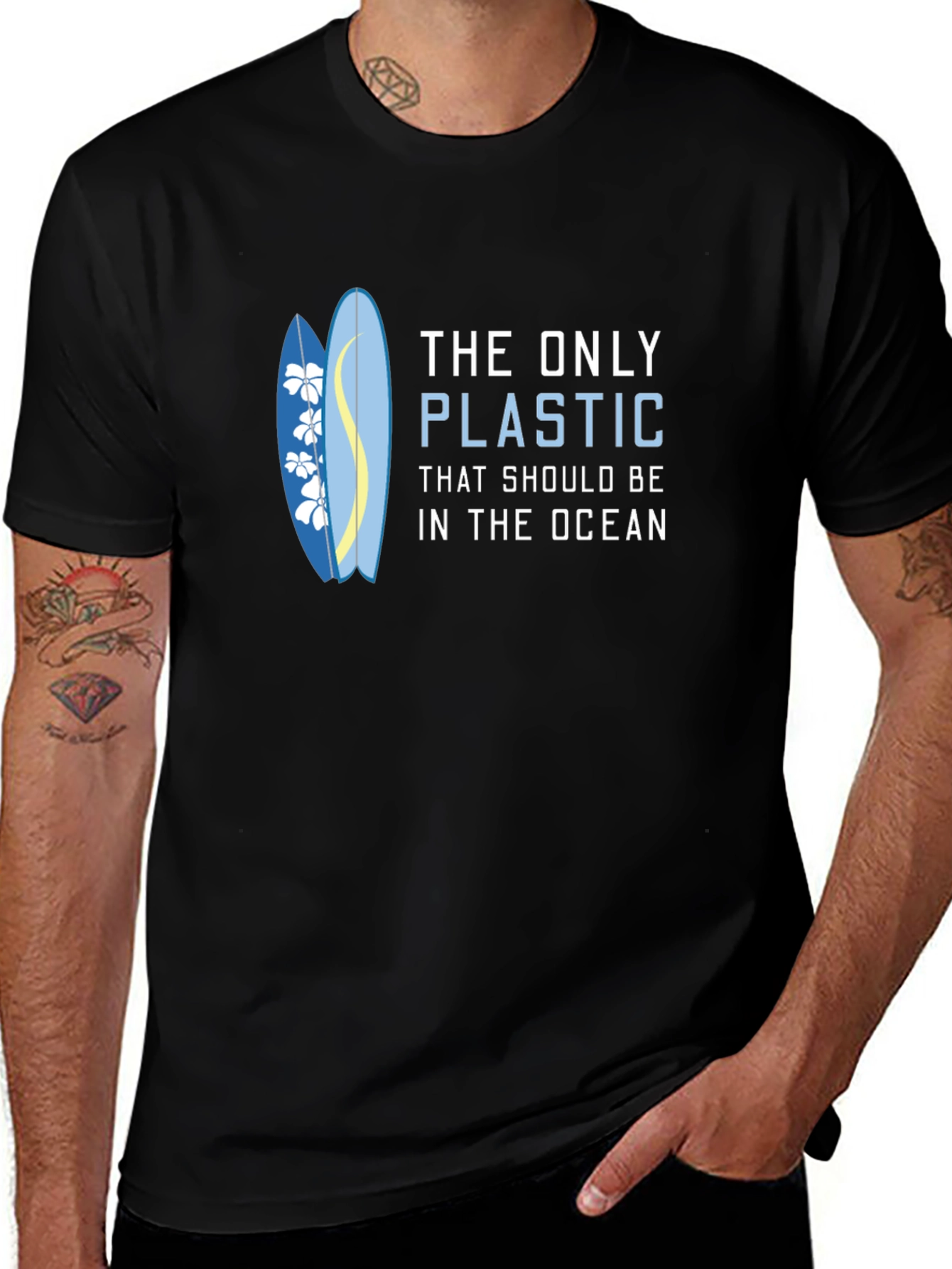 Ocean Friendly Plastic Surfboards Tee