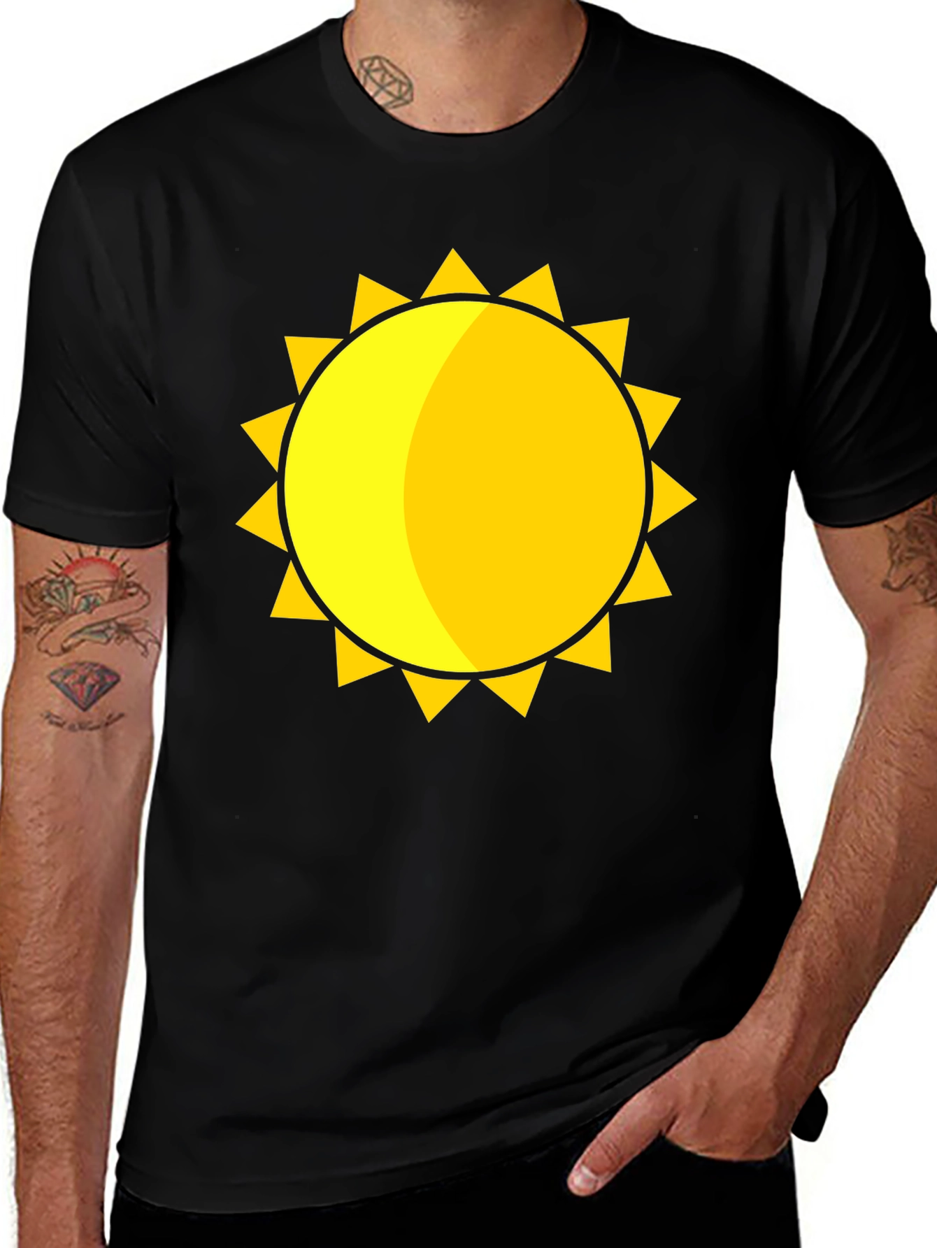 Variant 25 of Sunny Graphic Black T-Shirt
