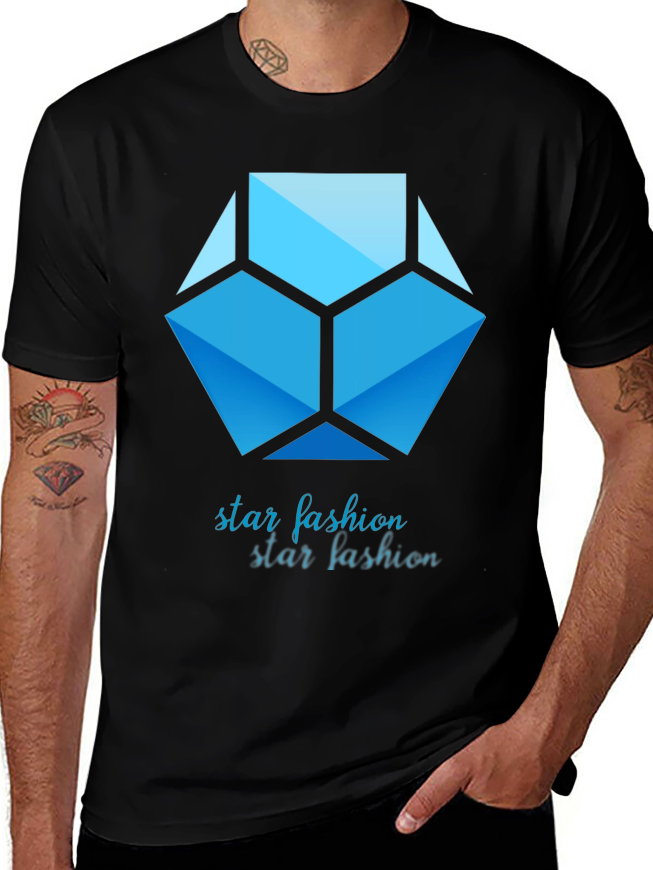 Variant 24 of Geometric Star Fashion Graphic Print Tee
