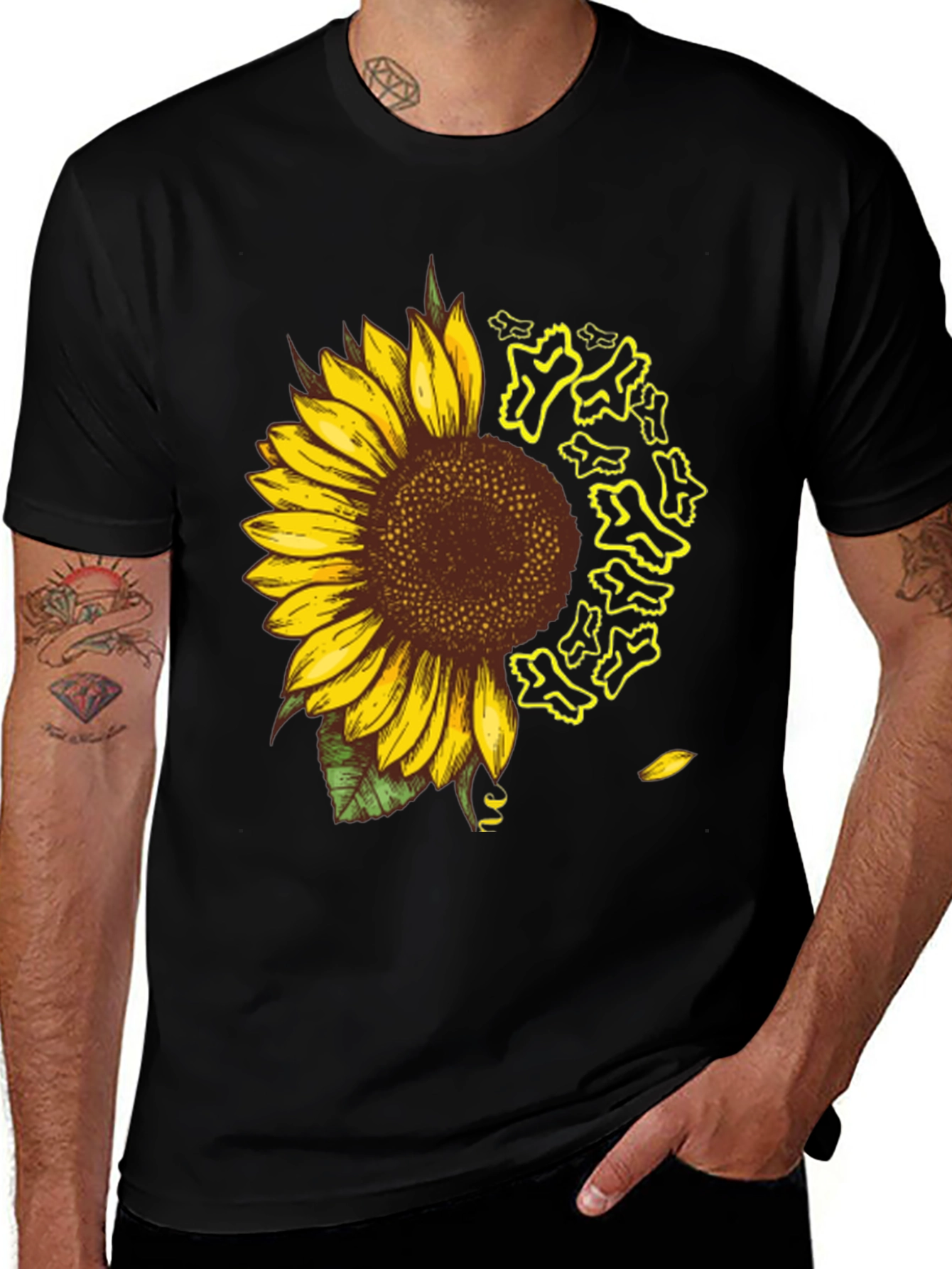 Variant 10 of Sunflower Fox Logo Graphic Tee - Black