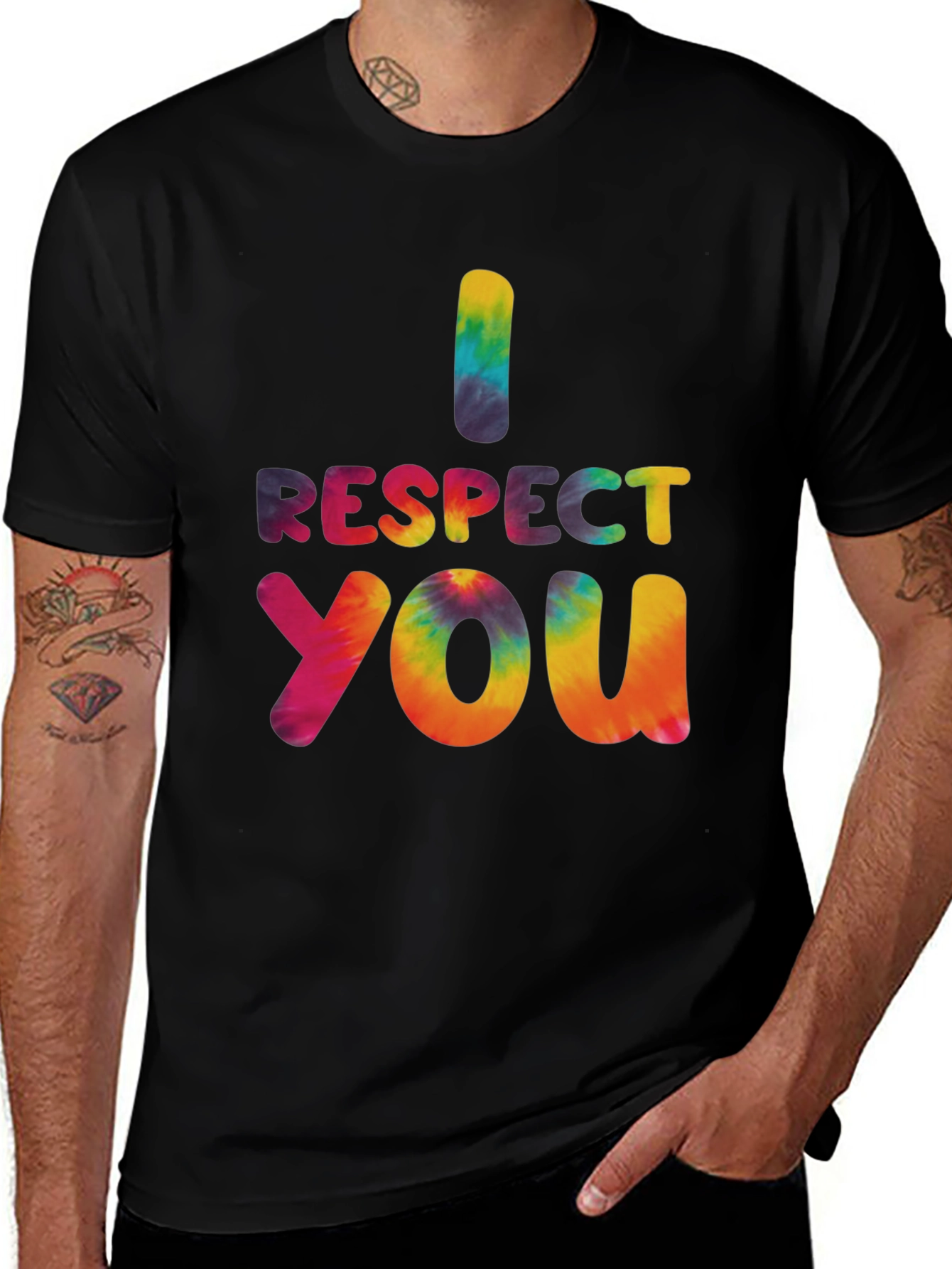 Respect Tie Dye Graphic T-Shirt