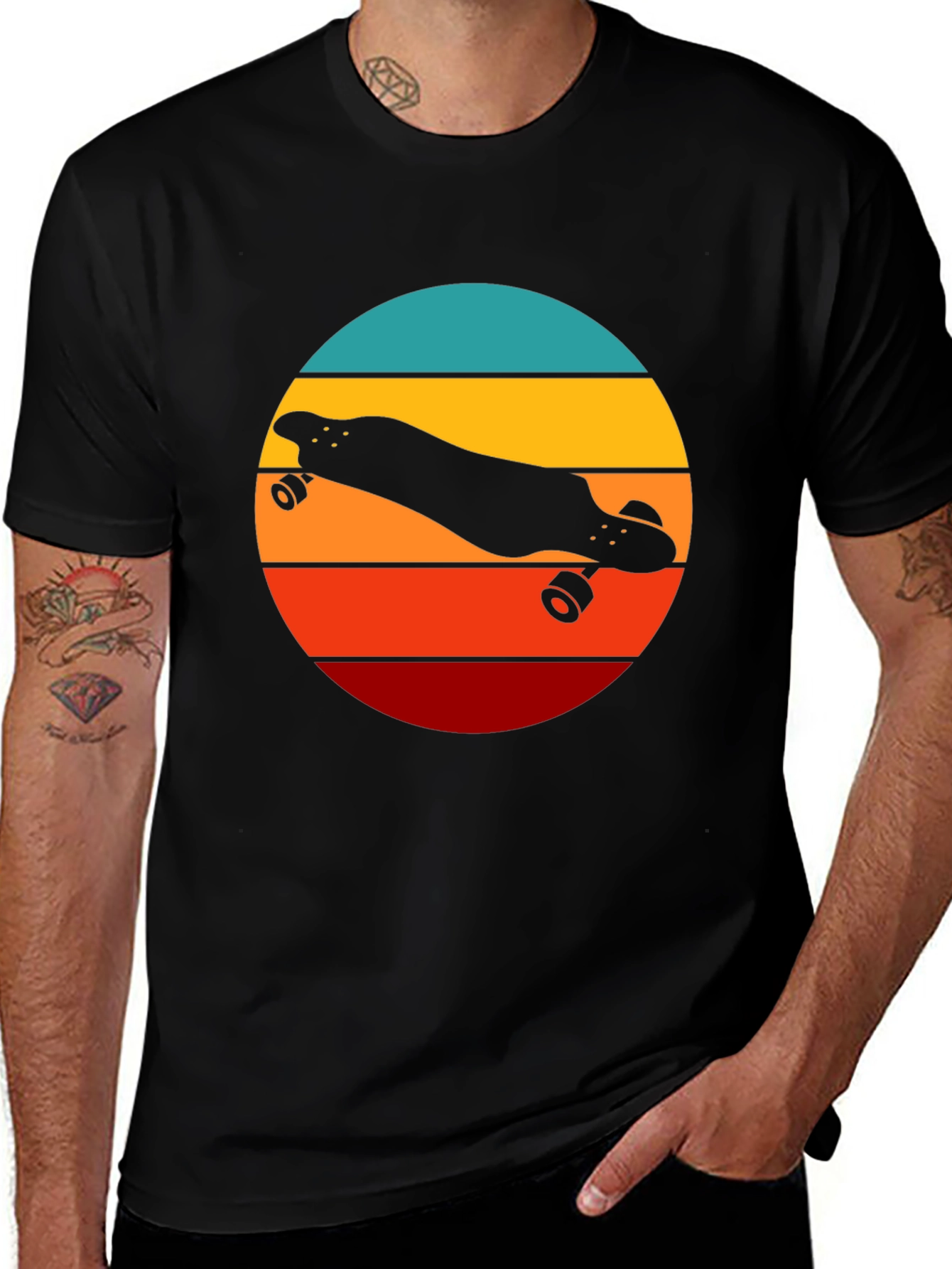 Variant 21 of Retro Skateboard T-Shirt