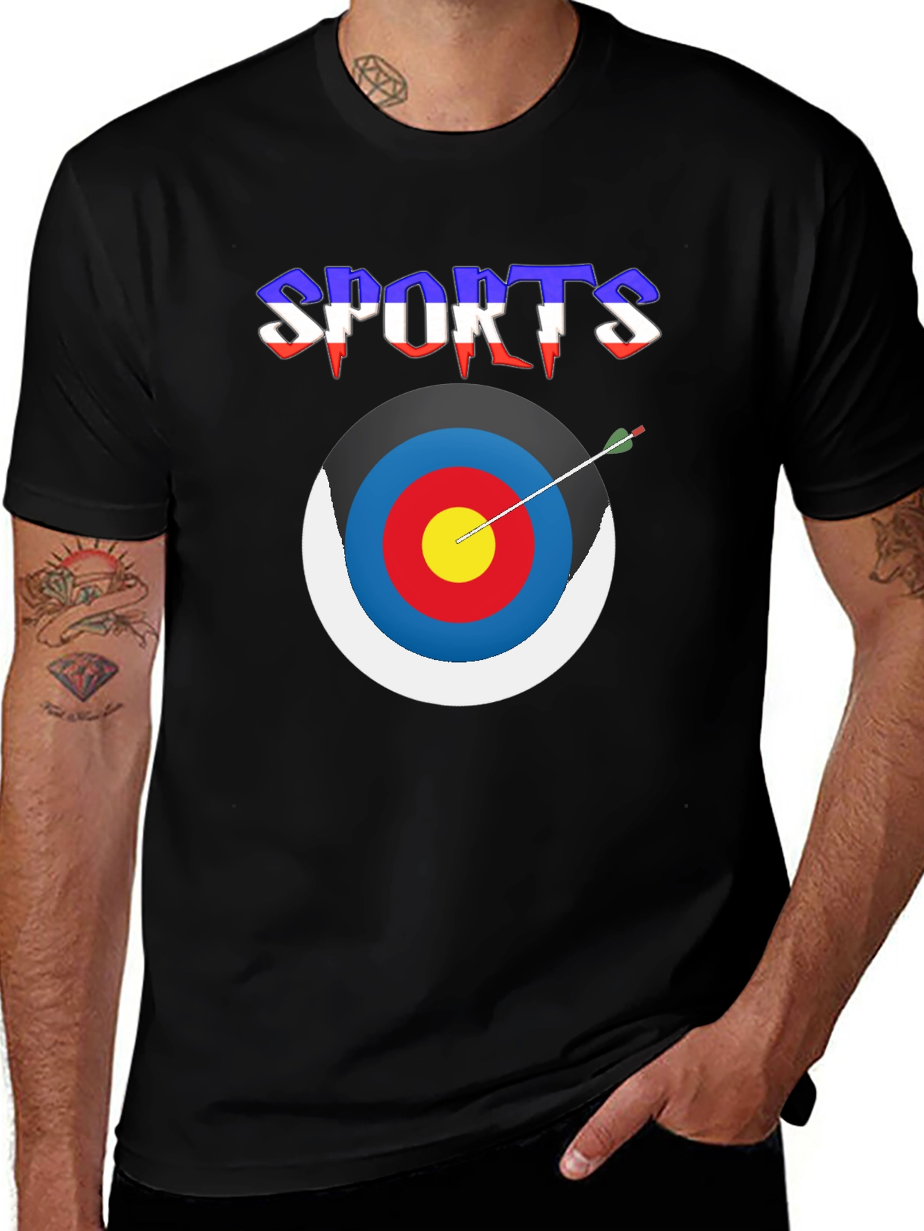 Variant 20 of Sports Target T-Shirt Archery Arrow Bullseye Tee