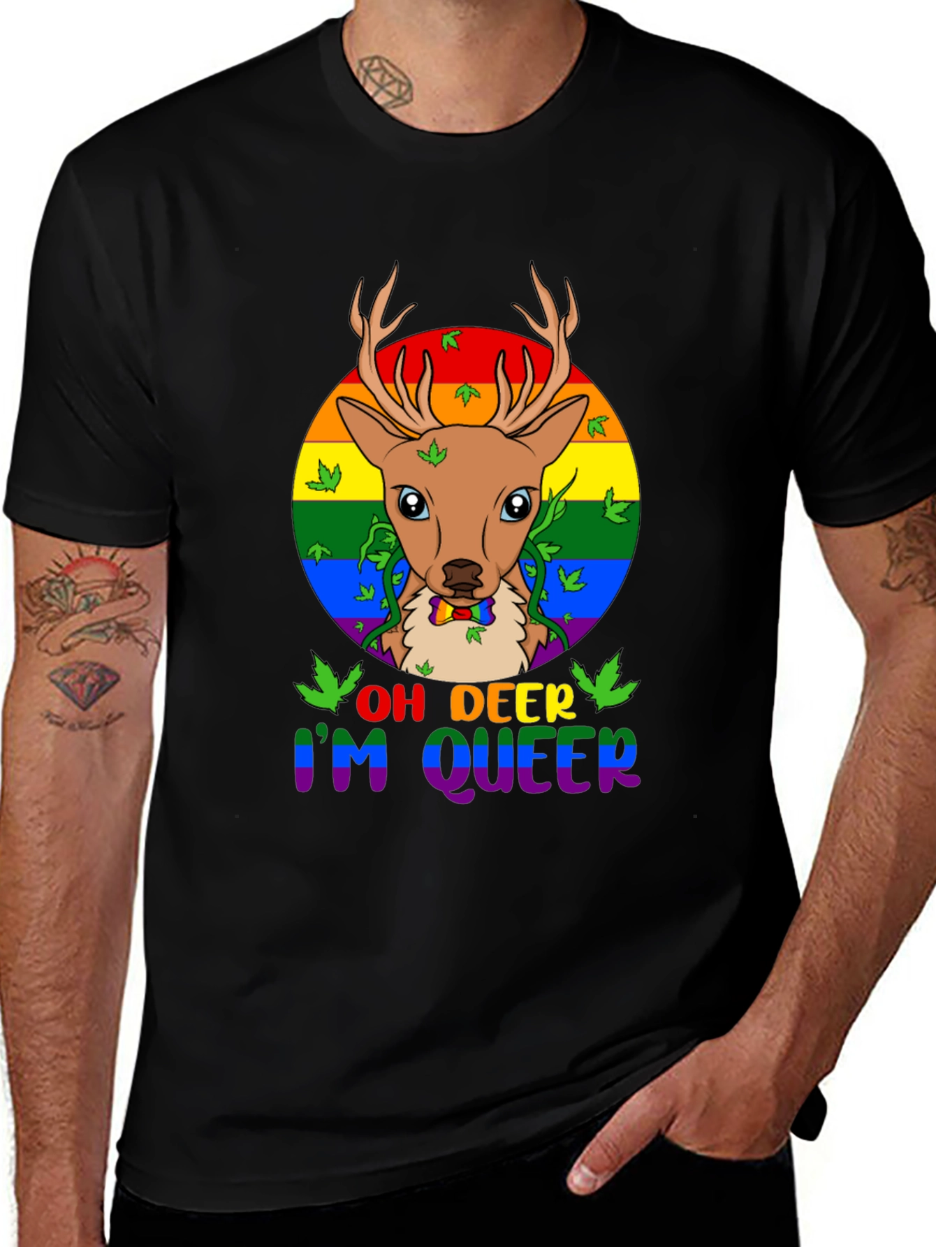 Variant 20 of Oh Deer I'm Queer T-Shirt